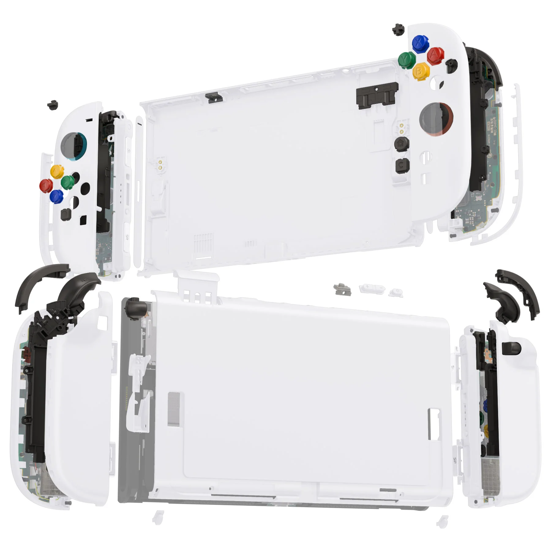 eXtremeRate DIY Replacement Full Set Shells with Buttons for Nintendo Switch 2 - Deluxe Version - White - Image 7