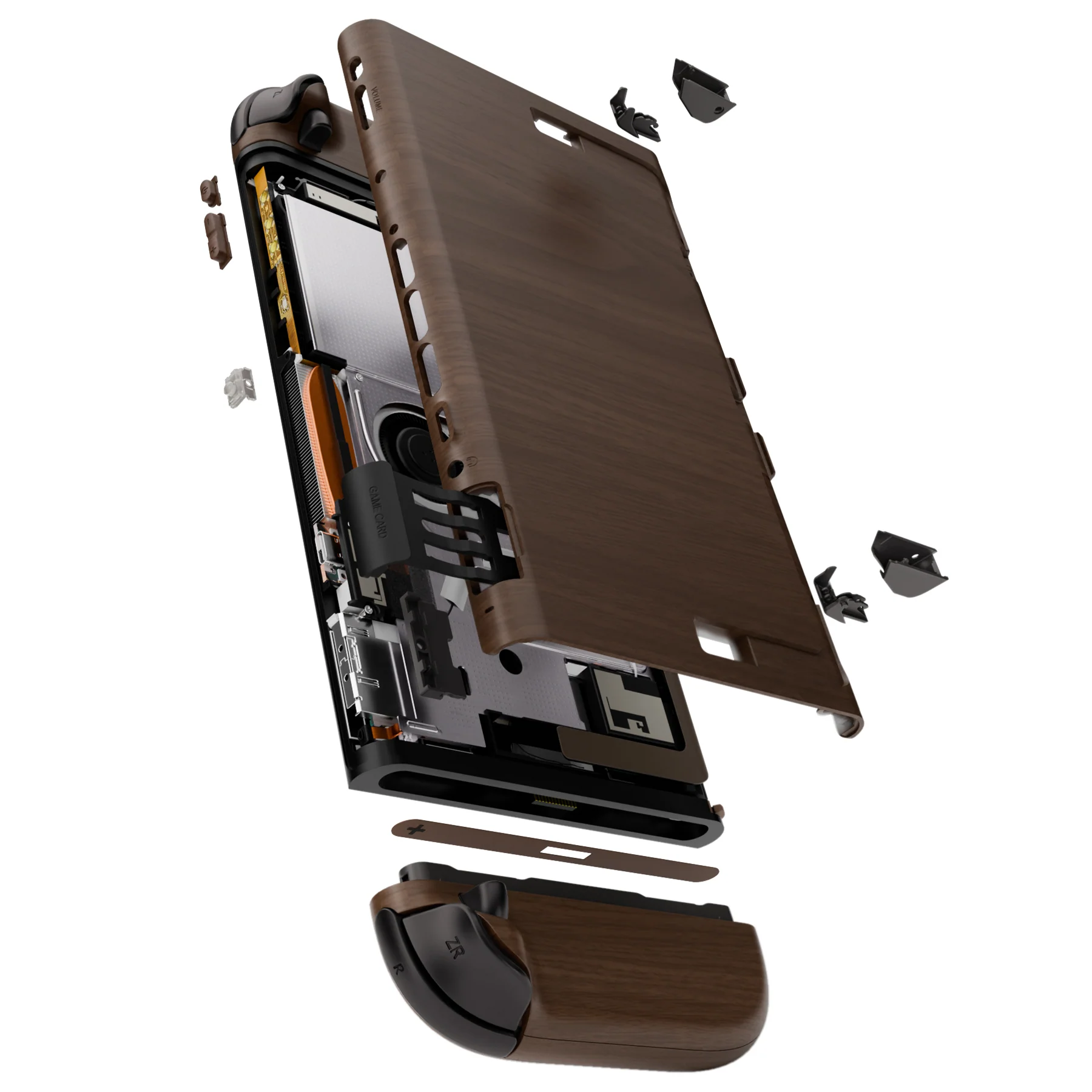 eXtremeRate DIY Replacement Full Set Shells with Buttons for Nintendo Switch 2 - Deluxe Version - Wood Grain - Image 11