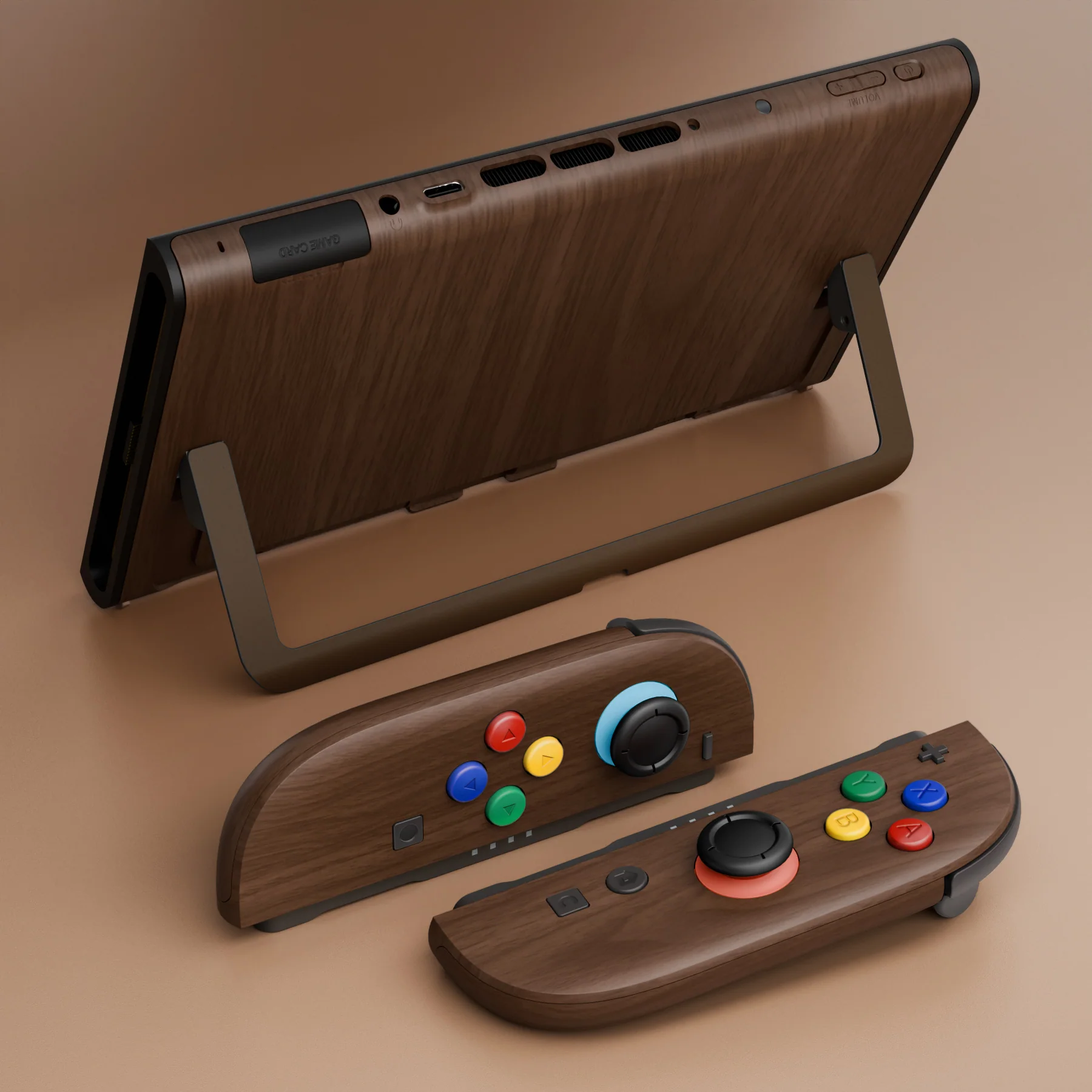 eXtremeRate DIY Replacement Full Set Shells with Buttons for Nintendo Switch 2 - Deluxe Version - Wood Grain - Image 12