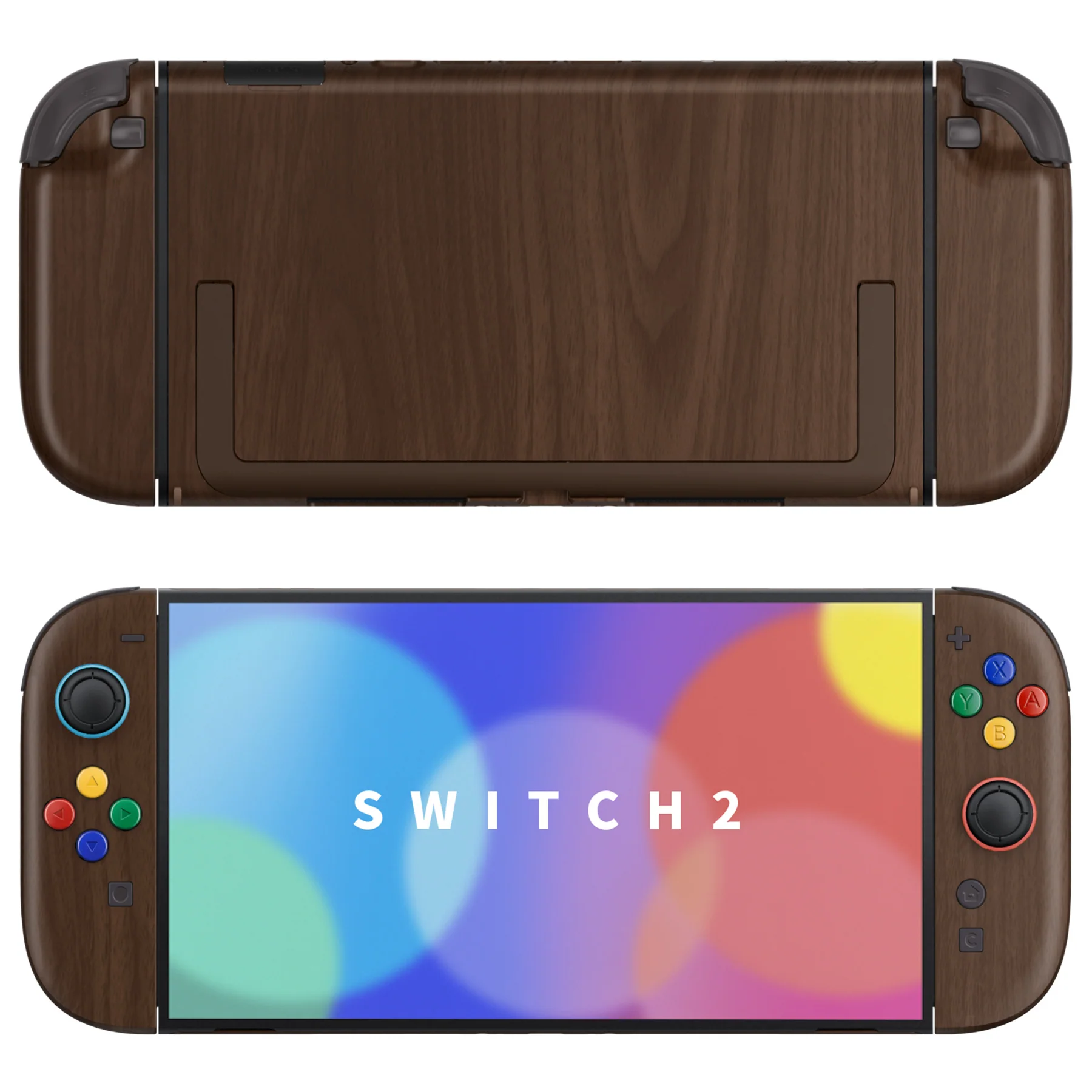 eXtremeRate DIY Replacement Full Set Shells with Buttons for Nintendo Switch 2 - Deluxe Version - Wood Grain - Image 3
