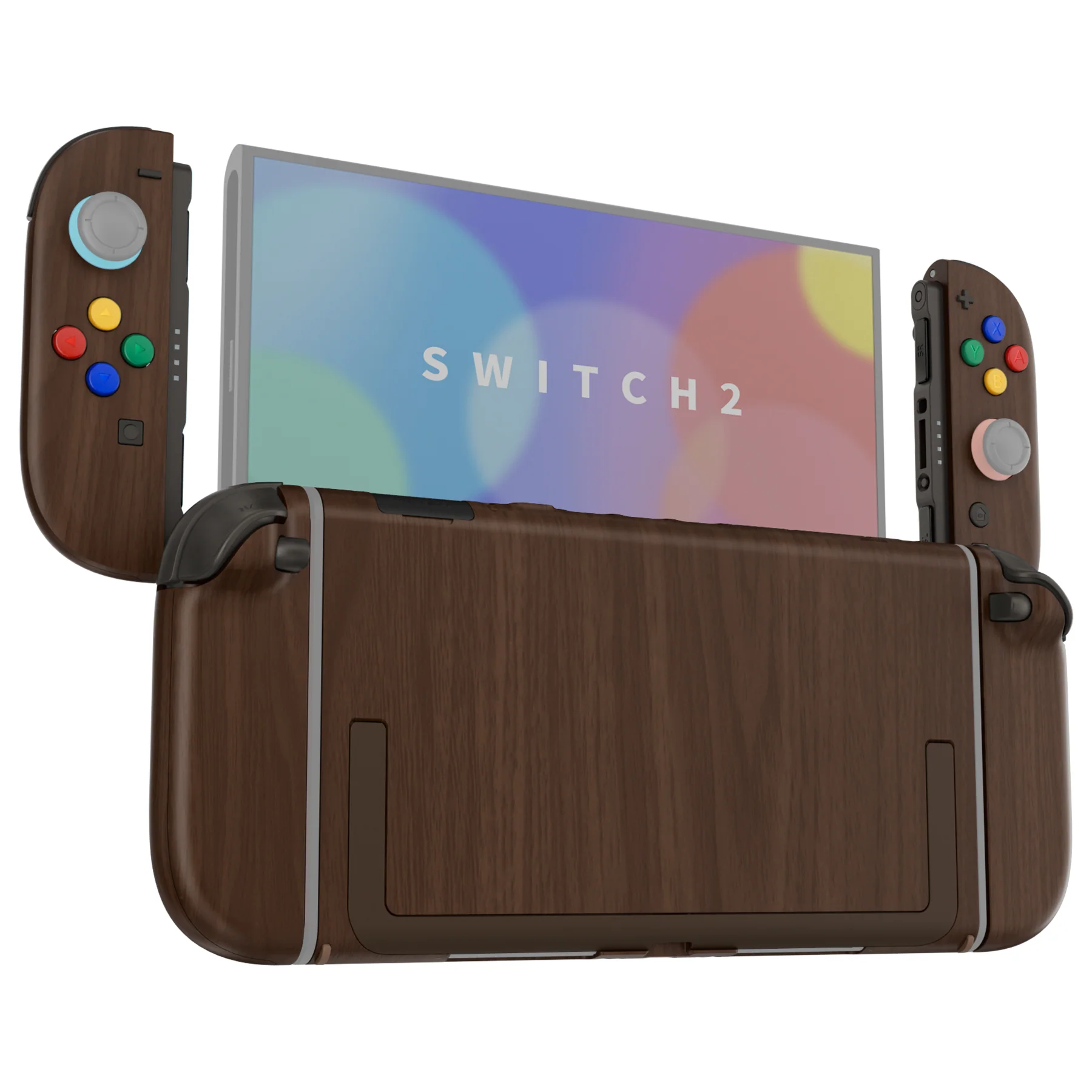 eXtremeRate DIY Replacement Full Set Shells with Buttons for Nintendo Switch 2 - Deluxe Version - Wood Grain - Image 4