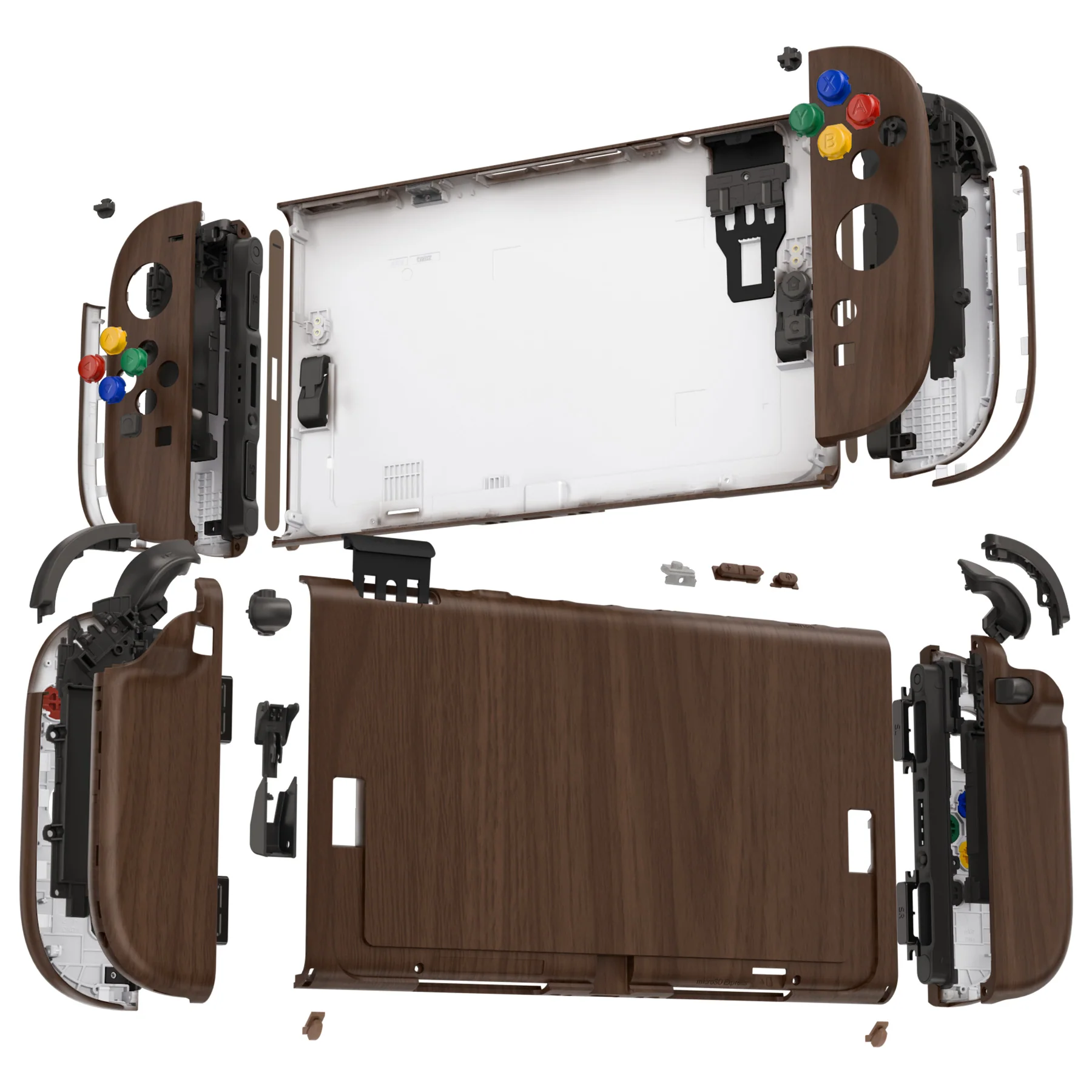 eXtremeRate DIY Replacement Full Set Shells with Buttons for Nintendo Switch 2 - Deluxe Version - Wood Grain - Image 5
