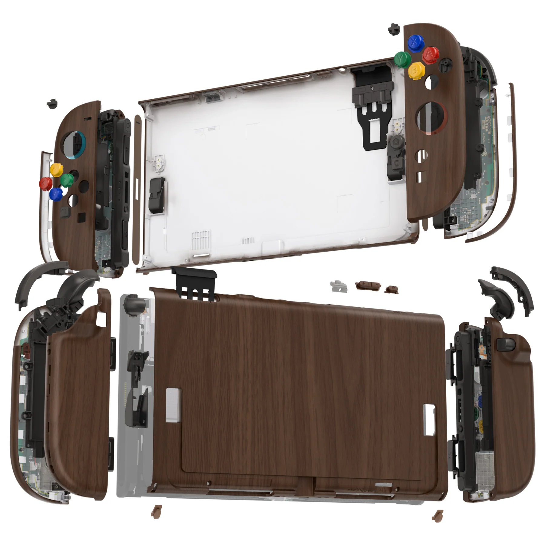 eXtremeRate DIY Replacement Full Set Shells with Buttons for Nintendo Switch 2 - Deluxe Version - Wood Grain - Image 6