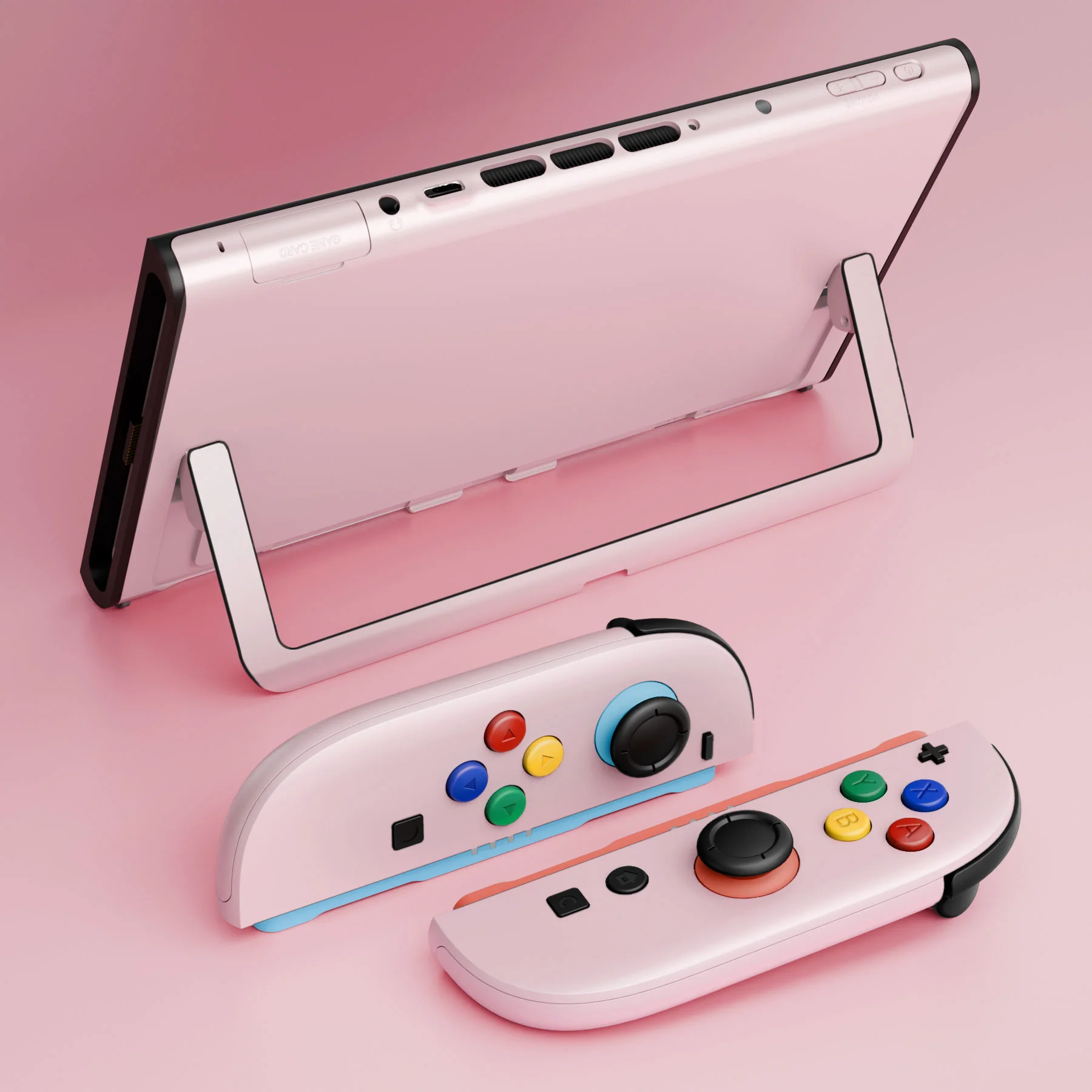 eXtremeRate DIY Replacement Full Set Shells with Buttons for Nintendo Switch 2 - Essence Version - Cherry Blossoms Pink - Image 13