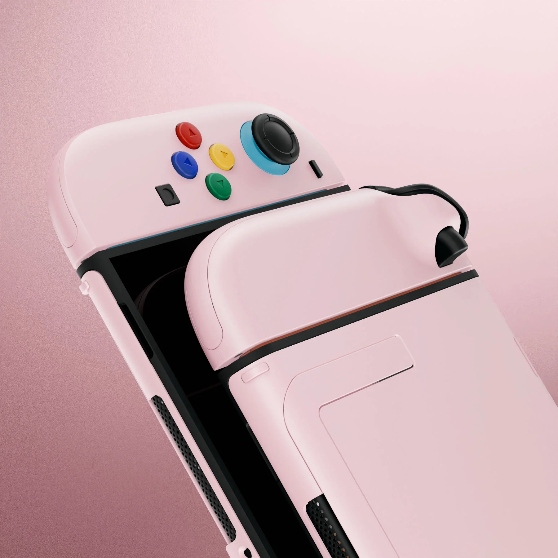 eXtremeRate DIY Replacement Full Set Shells with Buttons for Nintendo Switch 2 - Essence Version - Cherry Blossoms Pink - Image 14