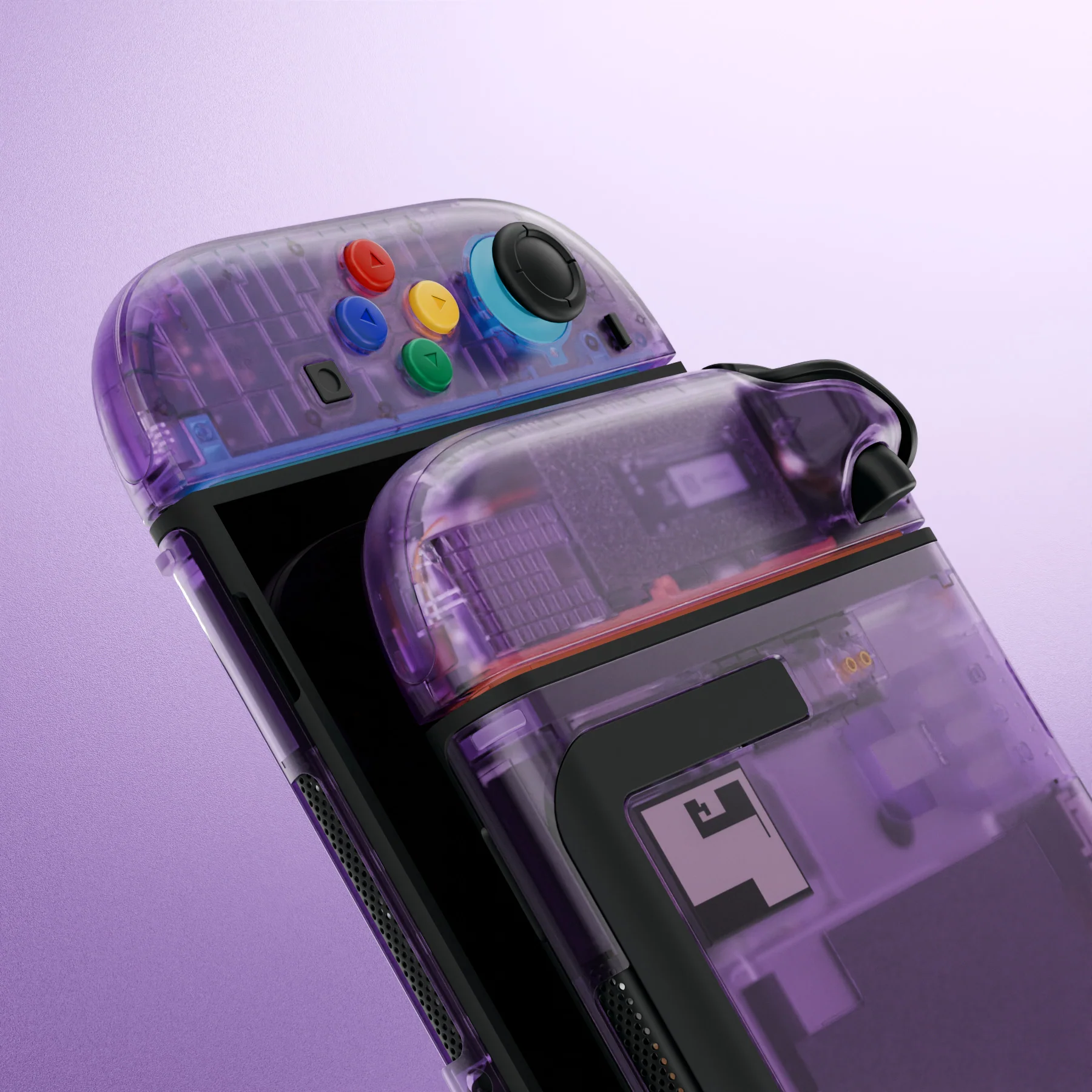 eXtremeRate DIY Replacement Full Set Shells with Buttons for Nintendo Switch 2 - Essence Version - Clear Atomic Purple - Image 14