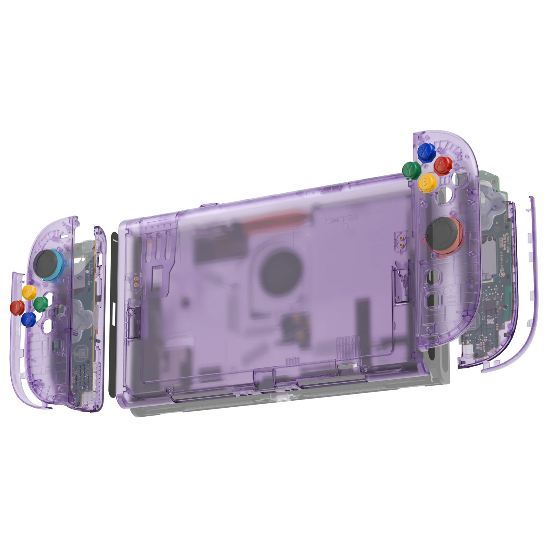 eXtremeRate DIY Replacement Full Set Shells with Buttons for Nintendo Switch 2 - Essence Version - Clear Atomic Purple - Image 7