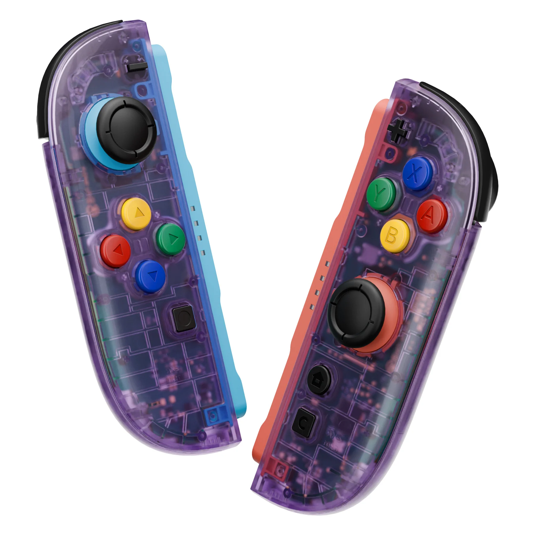 eXtremeRate DIY Replacement Full Set Shells with Buttons for Nintendo Switch 2 - Essence Version - Clear Atomic Purple - Image 8