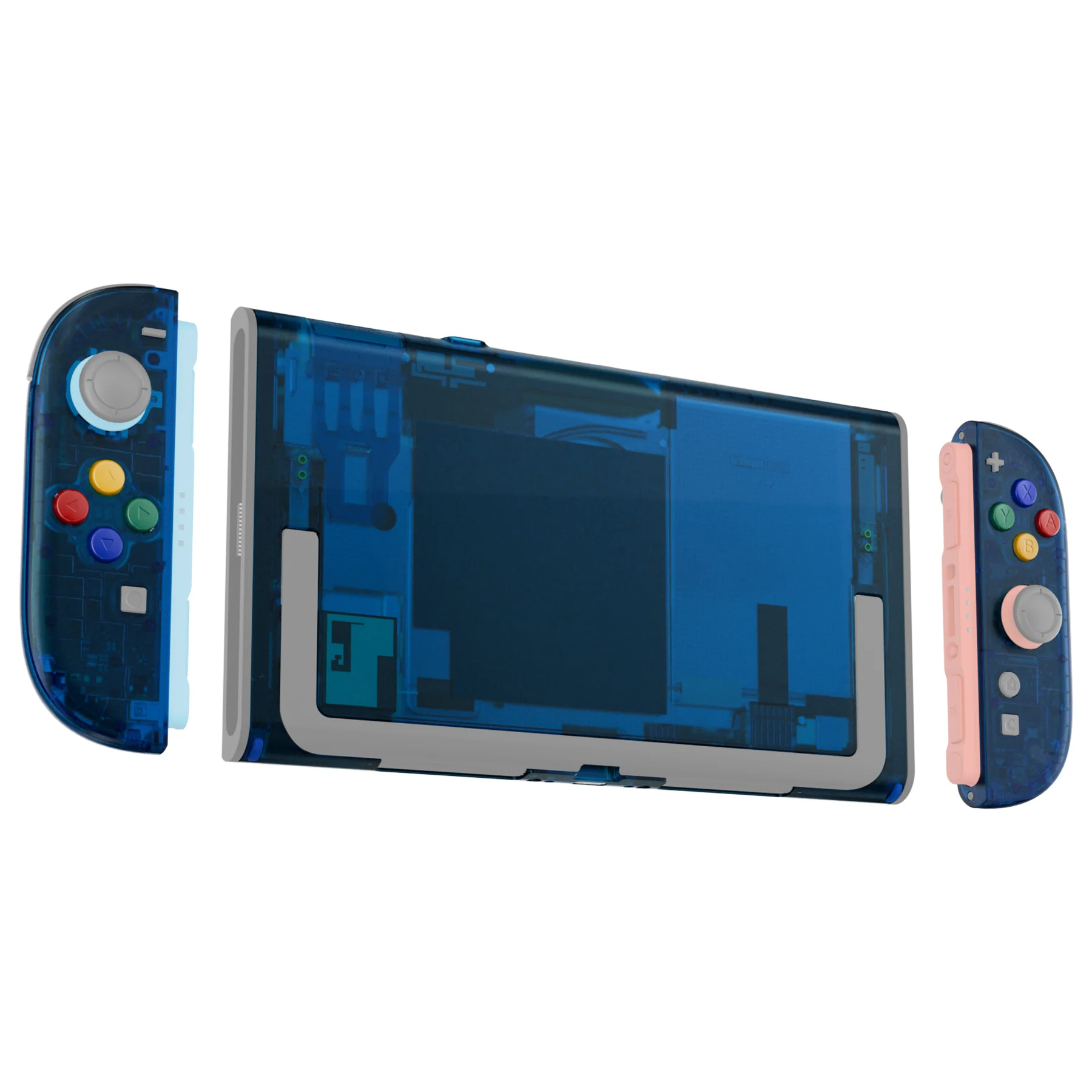 eXtremeRate DIY Replacement Full Set Shells with Buttons for Nintendo Switch 2 - Essence Version - Clear Blue - Image 5
