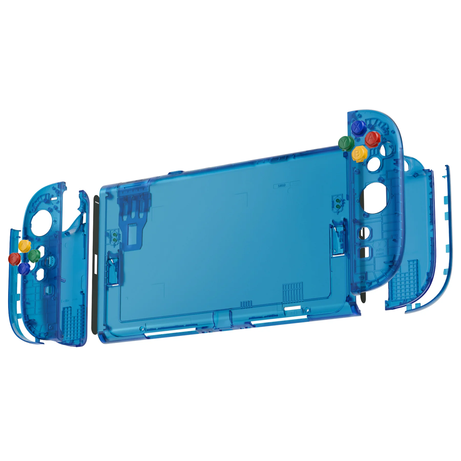 eXtremeRate DIY Replacement Full Set Shells with Buttons for Nintendo Switch 2 - Essence Version - Clear Blue - Image 6