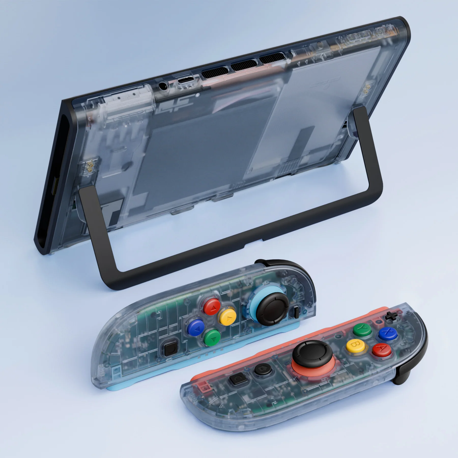 eXtremeRate DIY Replacement Full Set Shells with Buttons for Nintendo Switch 2 - Essence Version - Clear Glacier Blue - Image 13