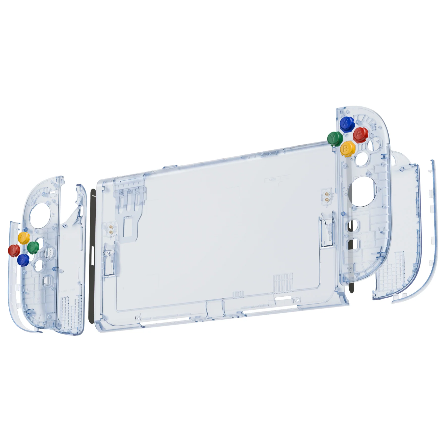 eXtremeRate DIY Replacement Full Set Shells with Buttons for Nintendo Switch 2 - Essence Version - Clear Glacier Blue - Image 6