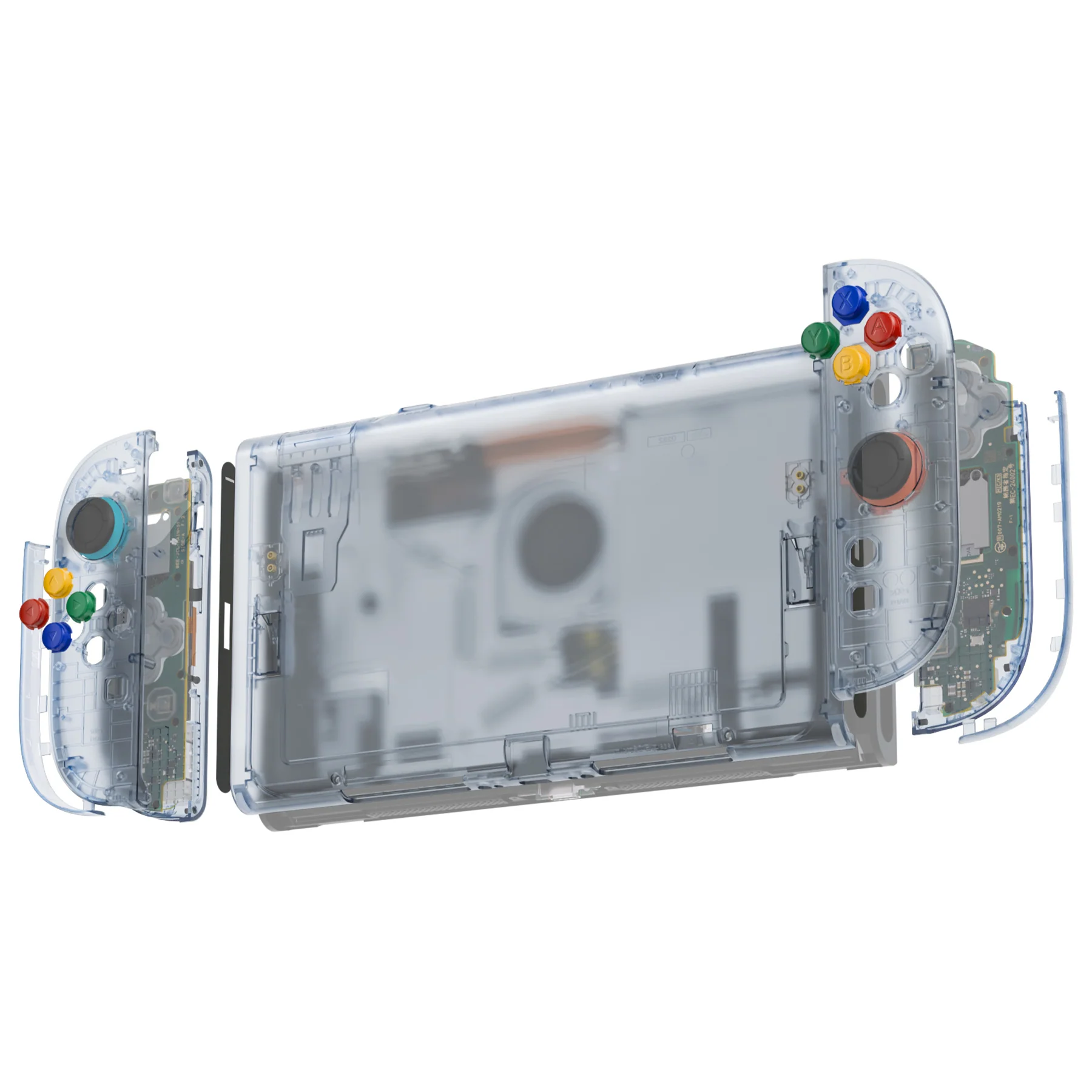 eXtremeRate DIY Replacement Full Set Shells with Buttons for Nintendo Switch 2 - Essence Version - Clear Glacier Blue - Image 7