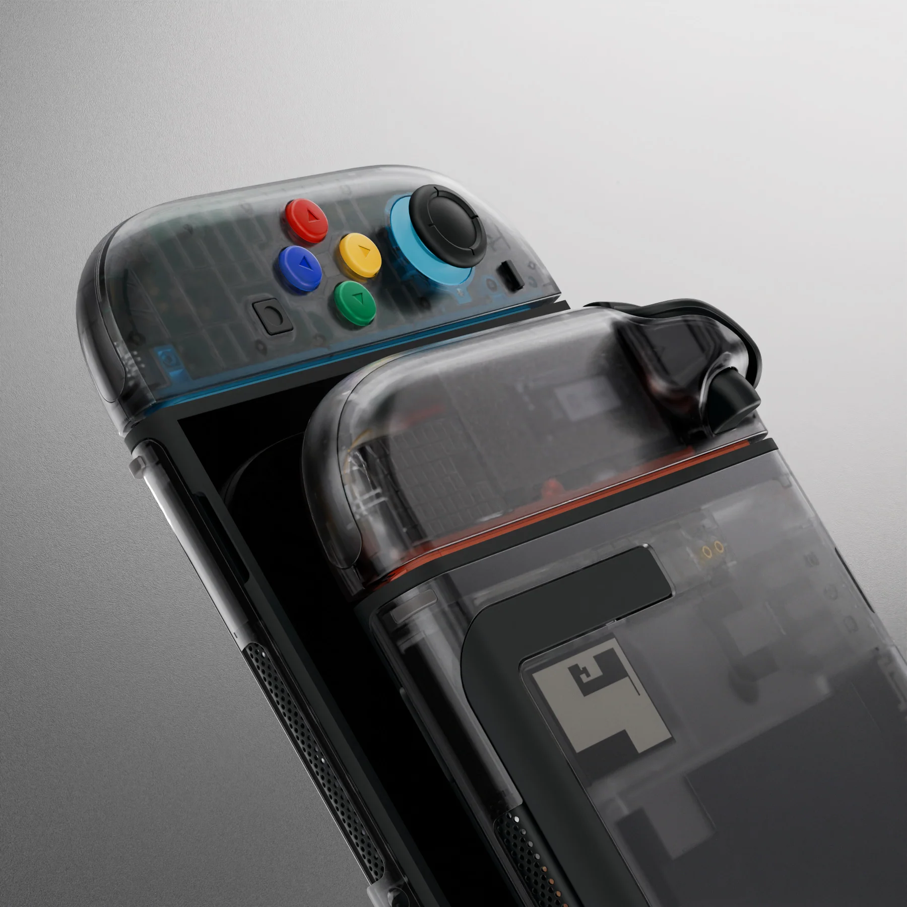 eXtremeRate DIY Replacement Full Set Shells with Buttons for Nintendo Switch 2 - Essence Version - Clear Slate Black - Image 14