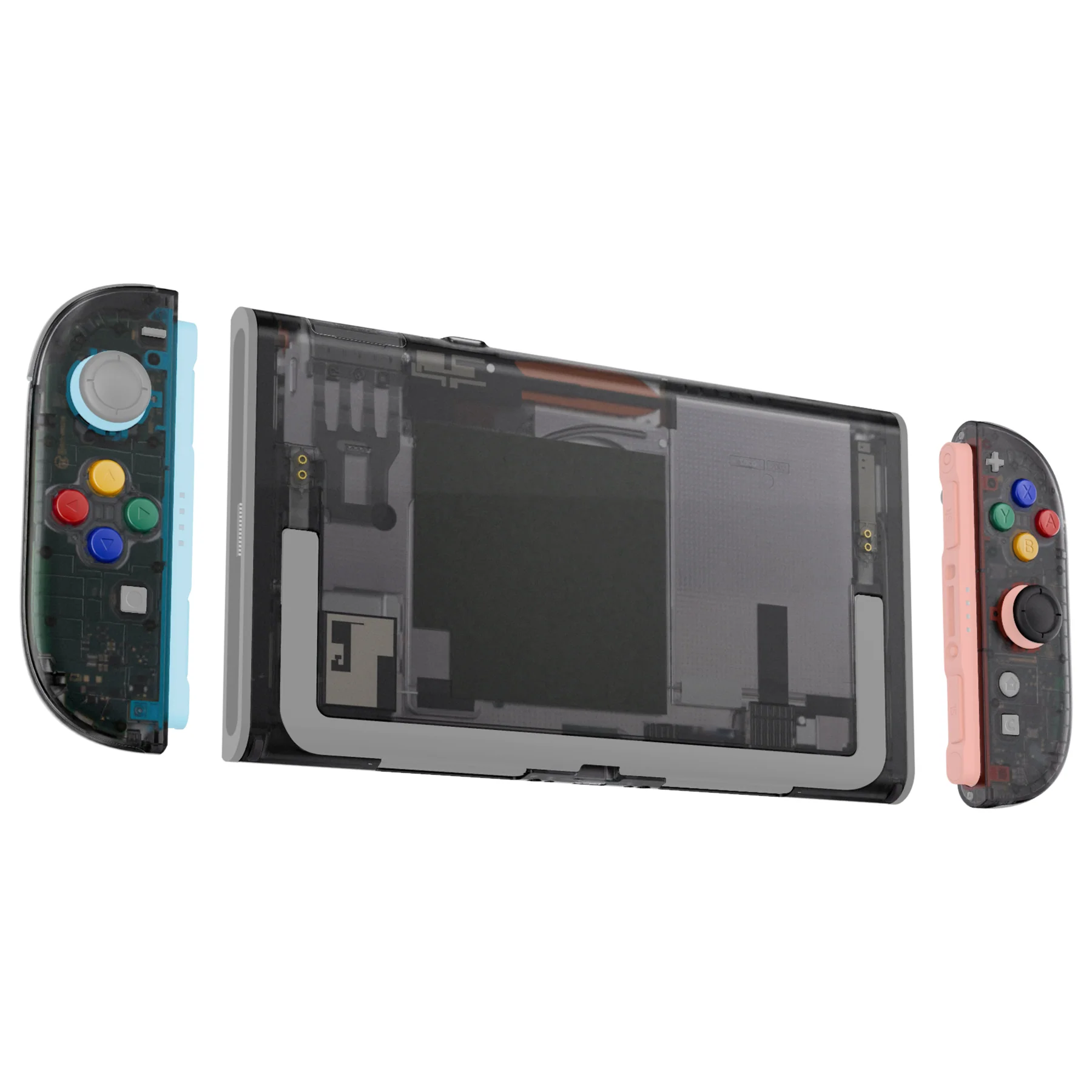 eXtremeRate DIY Replacement Full Set Shells with Buttons for Nintendo Switch 2 - Essence Version - Clear Slate Black - Image 5