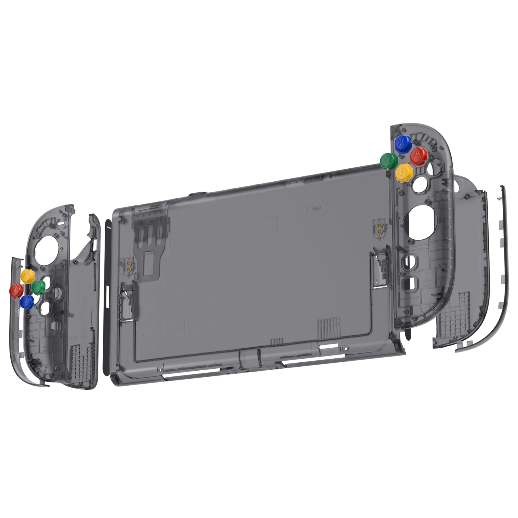 eXtremeRate DIY Replacement Full Set Shells with Buttons for Nintendo Switch 2 - Essence Version - Clear Slate Black - Image 6