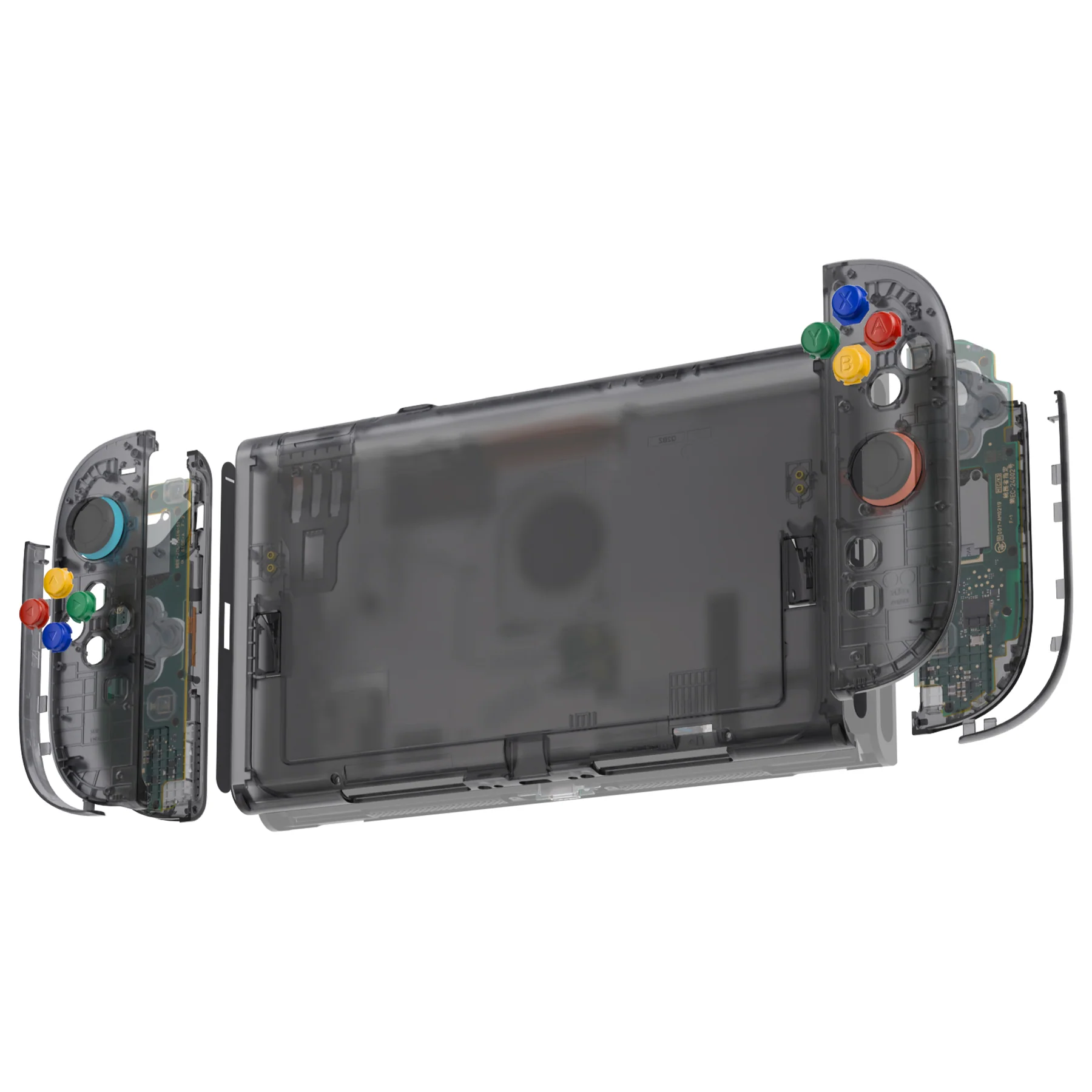 eXtremeRate DIY Replacement Full Set Shells with Buttons for Nintendo Switch 2 - Essence Version - Clear Slate Black - Image 7