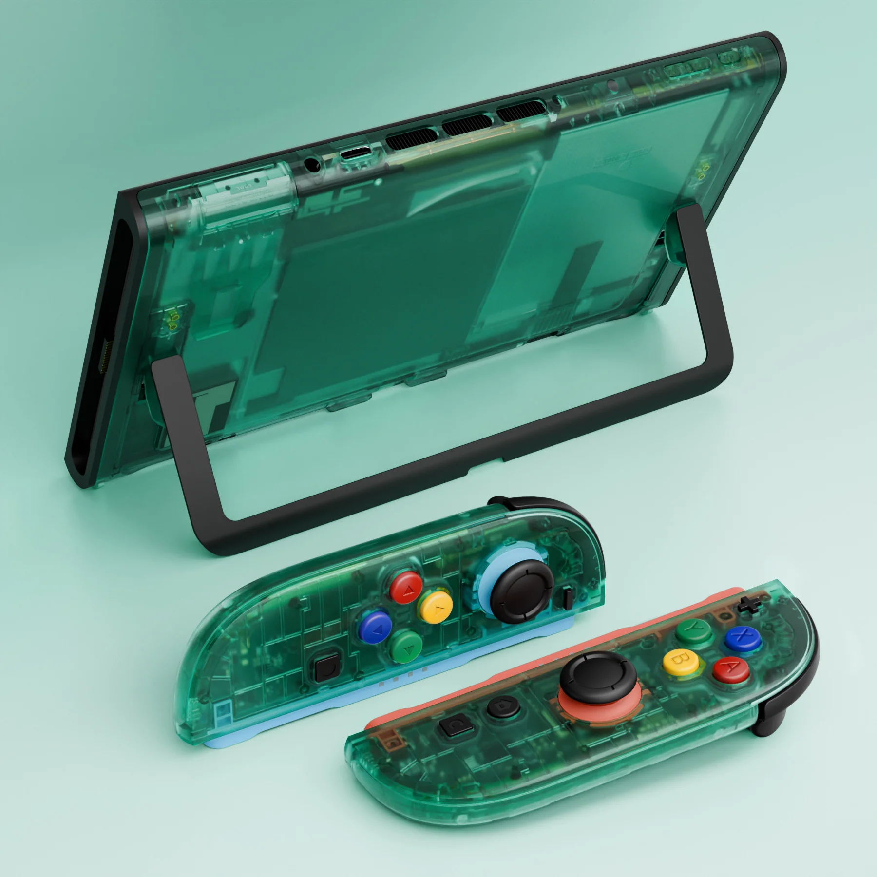 eXtremeRate DIY Replacement Full Set Shells with Buttons for Nintendo Switch 2 - Essence Version - Emerald Green - Image 13