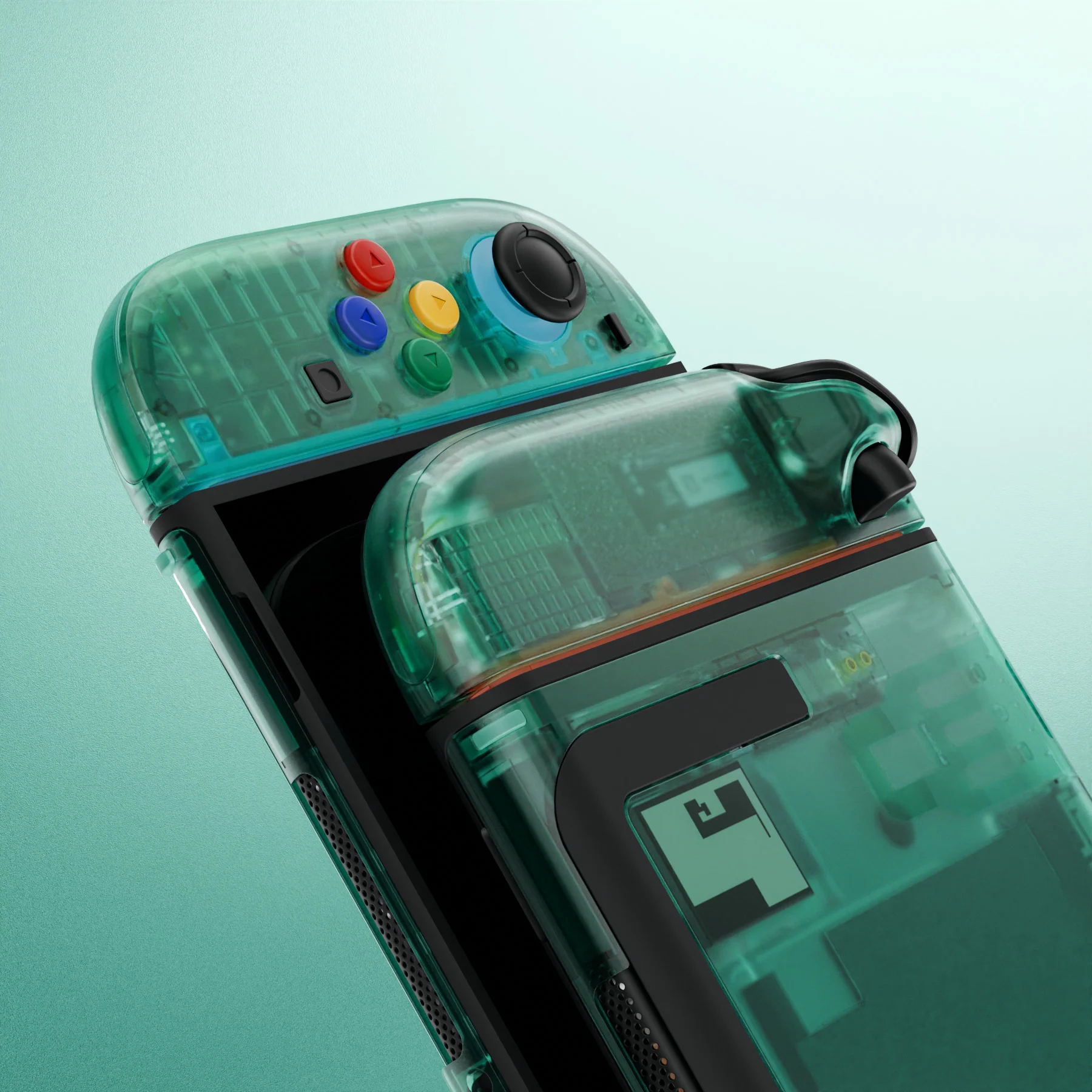 eXtremeRate DIY Replacement Full Set Shells with Buttons for Nintendo Switch 2 - Essence Version - Emerald Green - Image 14
