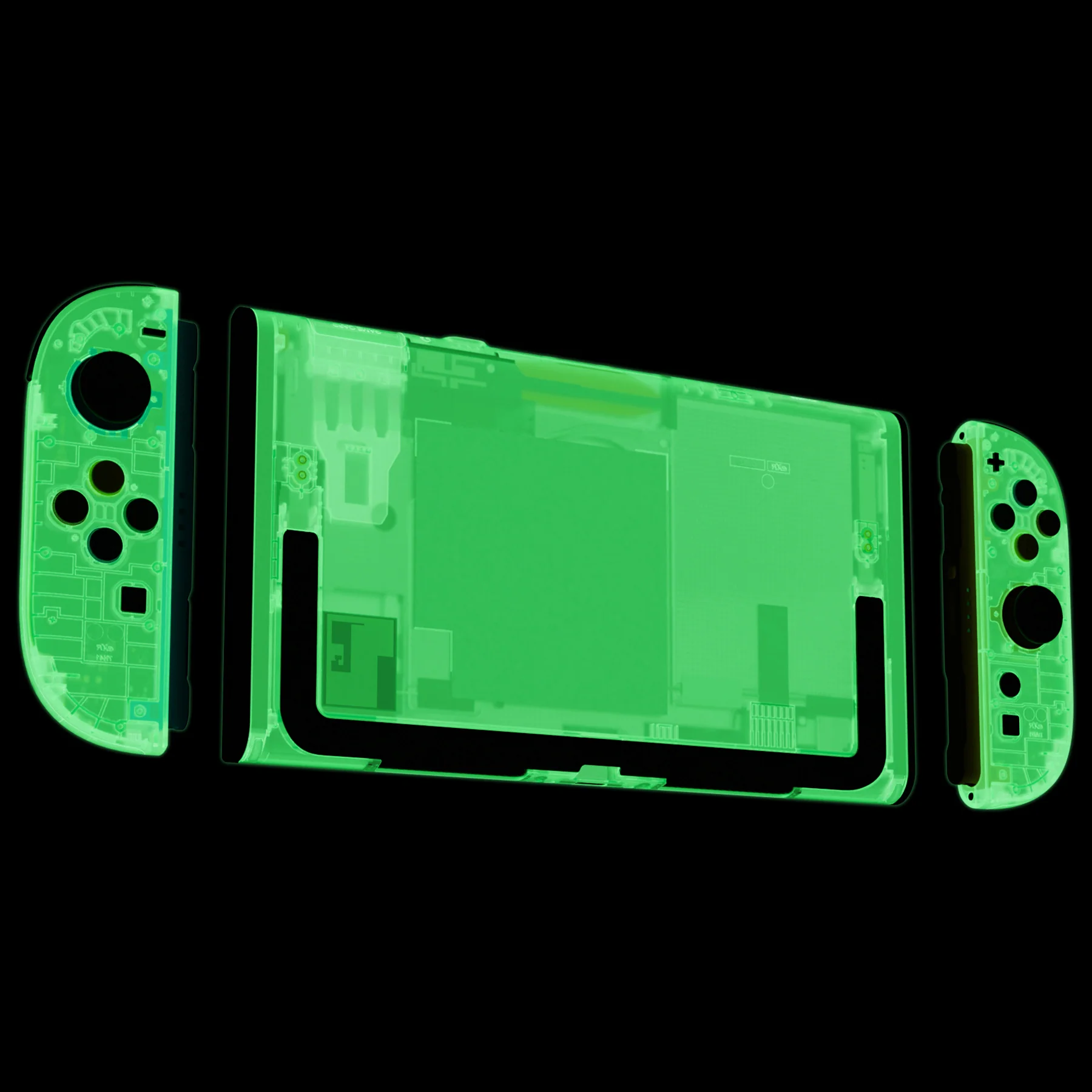 eXtremeRate DIY Replacement Full Set Shells with Buttons for Nintendo Switch 2 - Essence Version - Glow in Dark - Green - Image 5