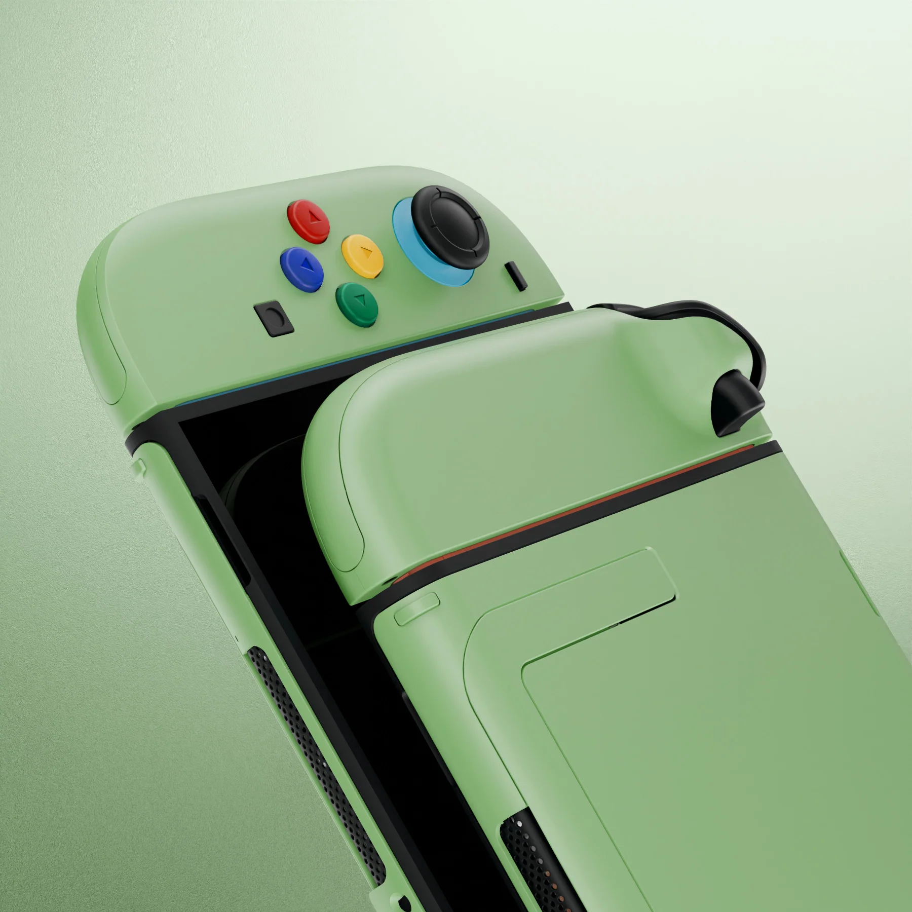 eXtremeRate DIY Replacement Full Set Shells with Buttons for Nintendo Switch 2 - Essence Version - Matcha Green - Image 14