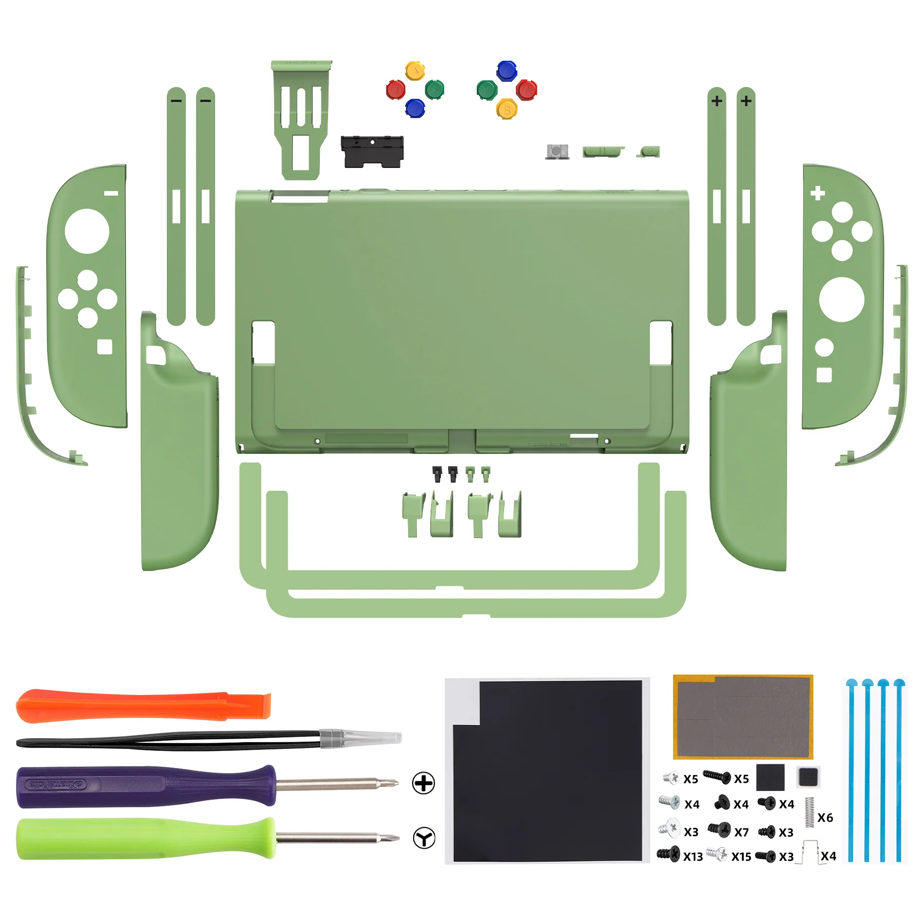 eXtremeRate DIY Replacement Full Set Shells with Buttons for Nintendo Switch 2 - Essence Version - Matcha Green - Image 2