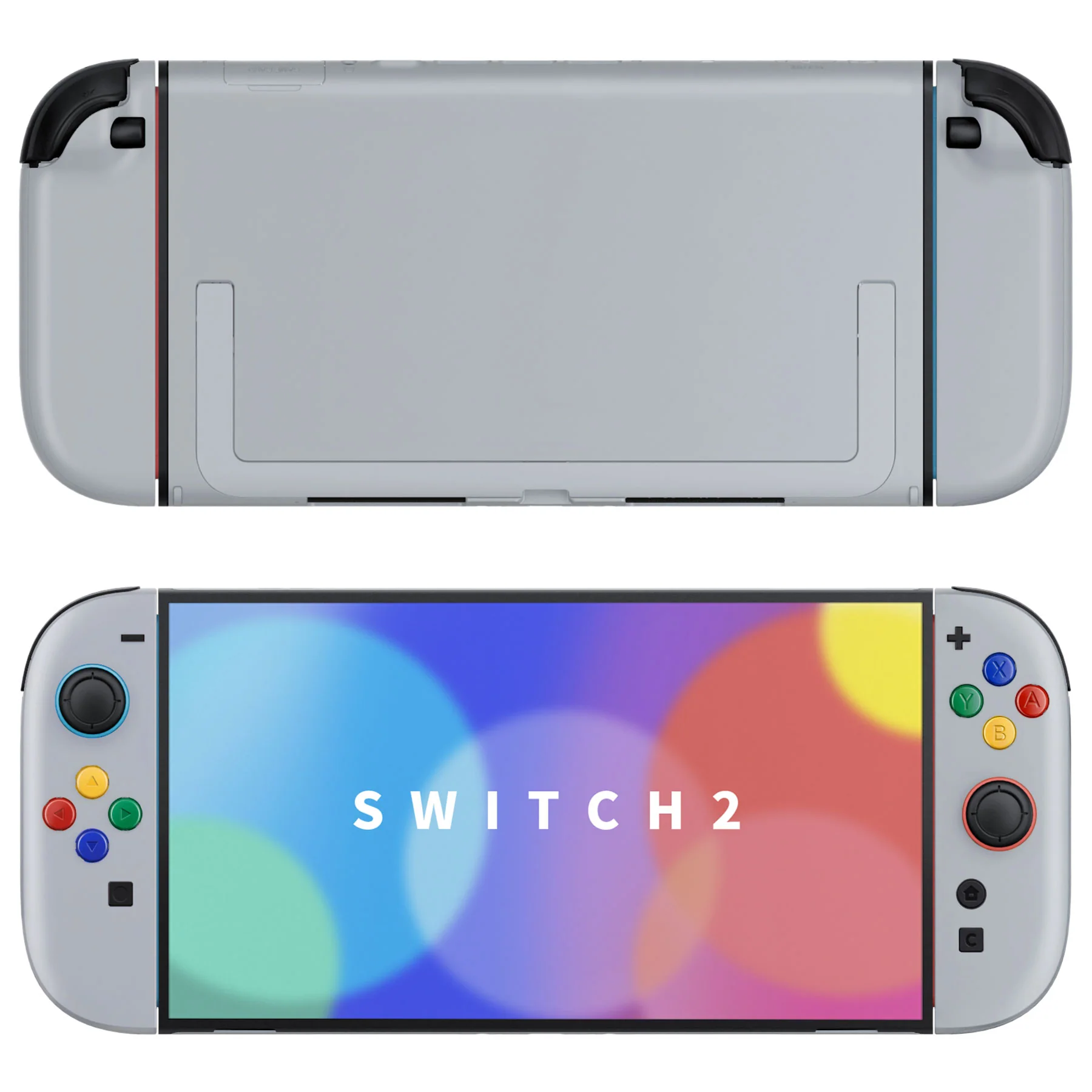 eXtremeRate DIY Replacement Full Set Shells with Buttons for Nintendo Switch 2 - Essence Version - New Hope Gray - Image 4