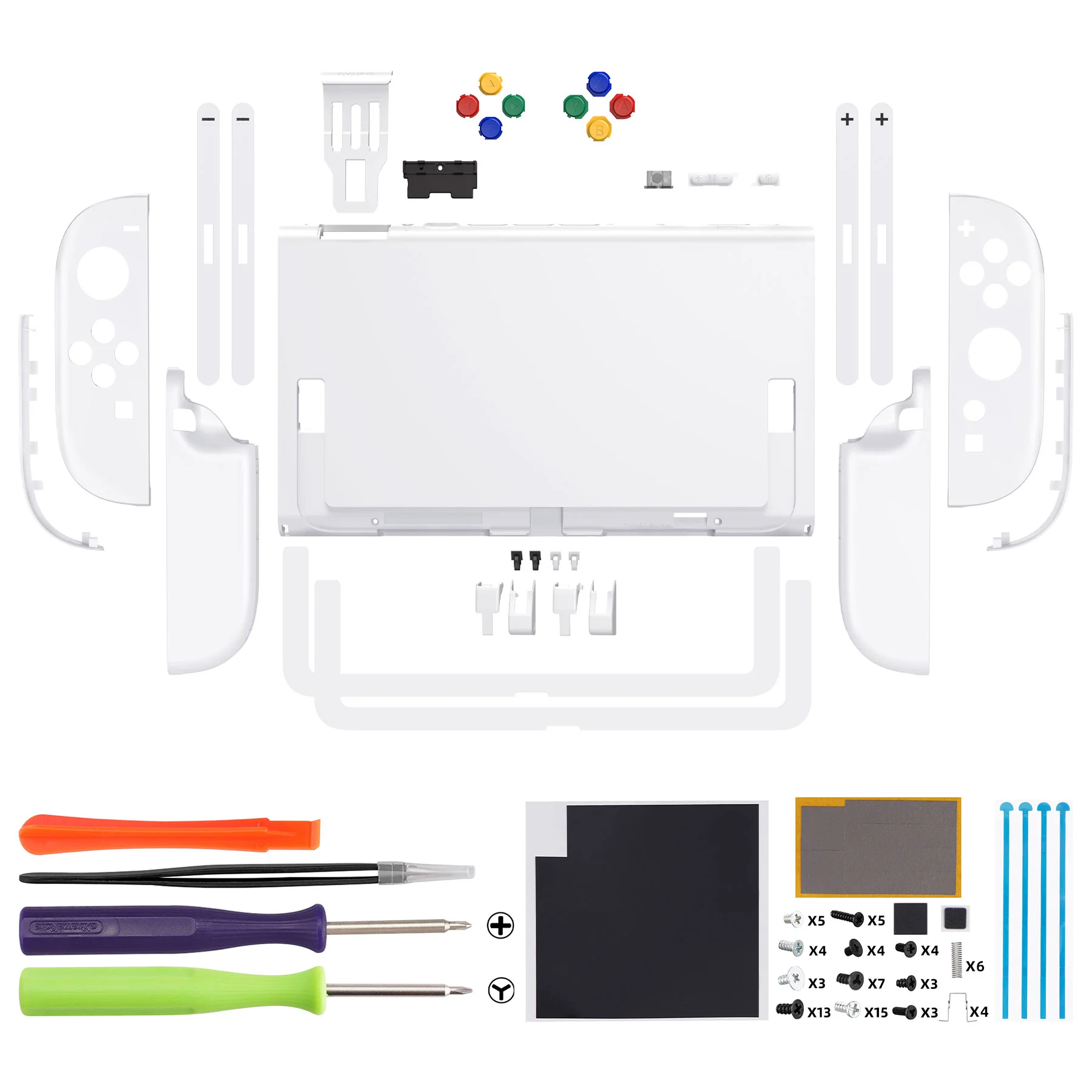 eXtremeRate DIY Replacement Full Set Shells with Buttons for Nintendo Switch 2 - Essence Version - White - Image 2