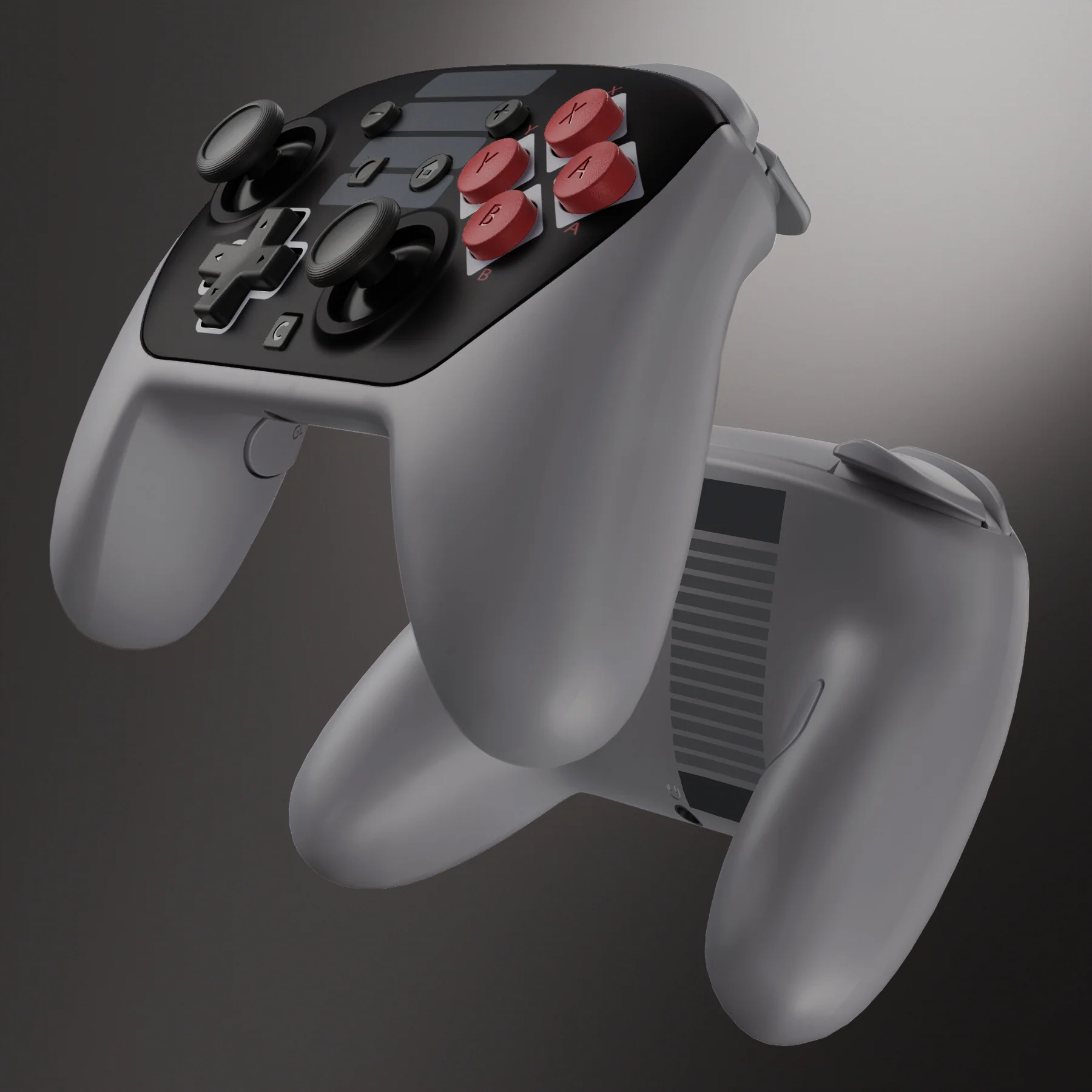 eXtremeRate DIY Replacement Full Set Shells with Buttons for Nintendo Switch 2 Pro Controller - Classic NES Style - Image 6