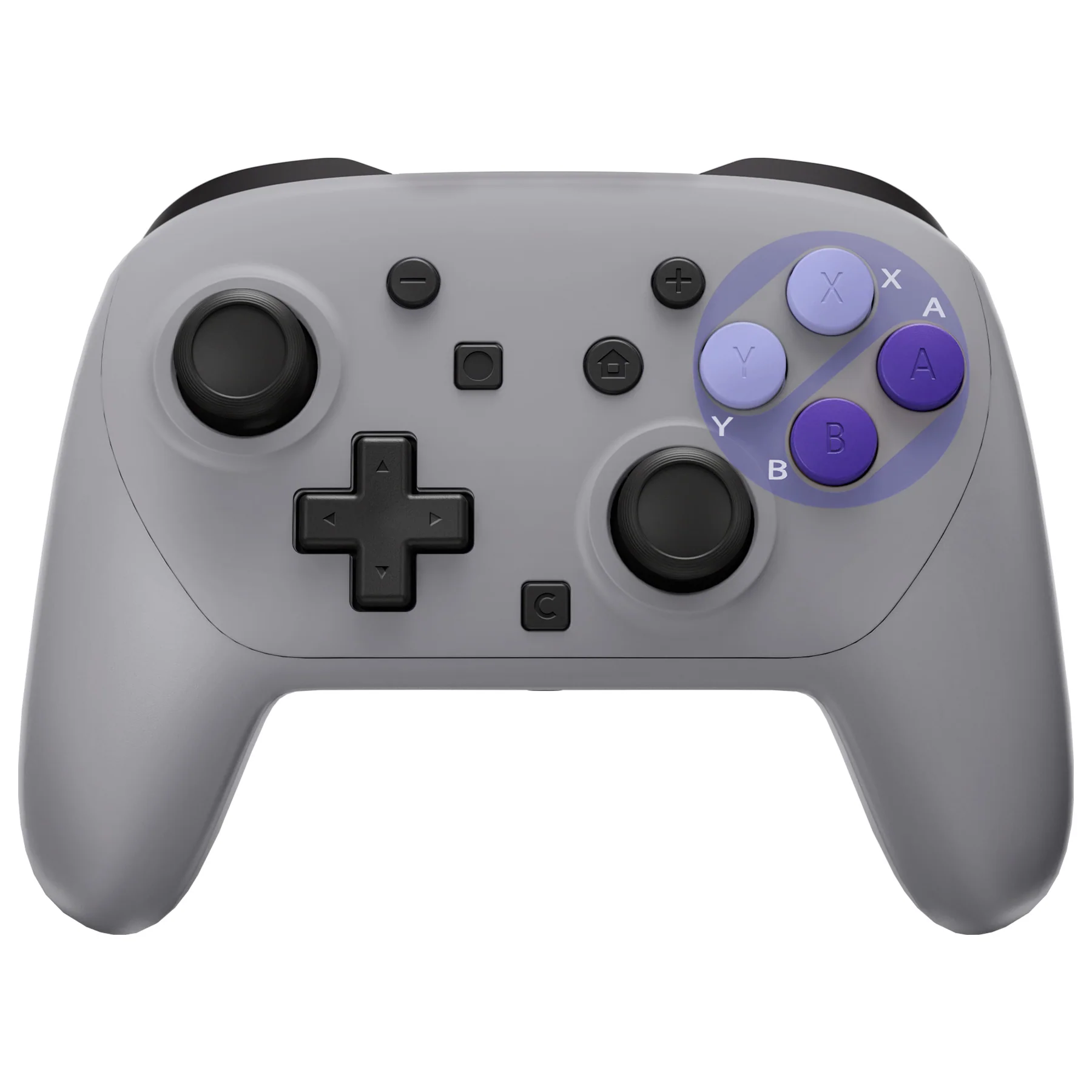 eXtremeRate DIY Replacement Full Set Shells with Buttons for Nintendo Switch 2 Pro Controller - Classic SNES Style - Image 3