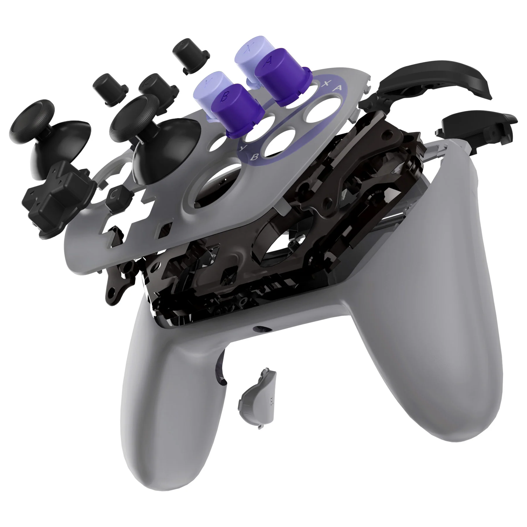 eXtremeRate DIY Replacement Full Set Shells with Buttons for Nintendo Switch 2 Pro Controller - Classic SNES Style - Image 5