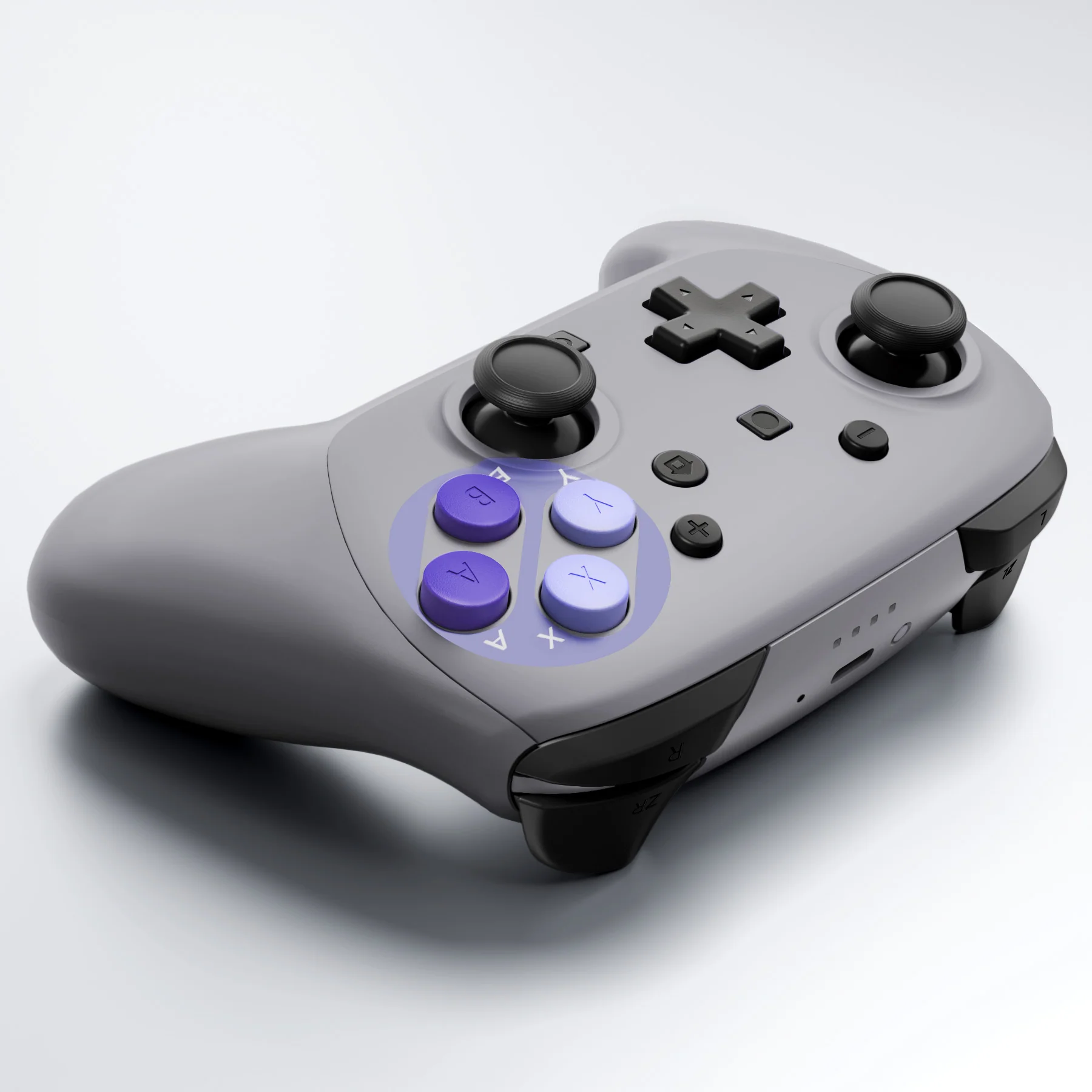 eXtremeRate DIY Replacement Full Set Shells with Buttons for Nintendo Switch 2 Pro Controller - Classic SNES Style - Image 7
