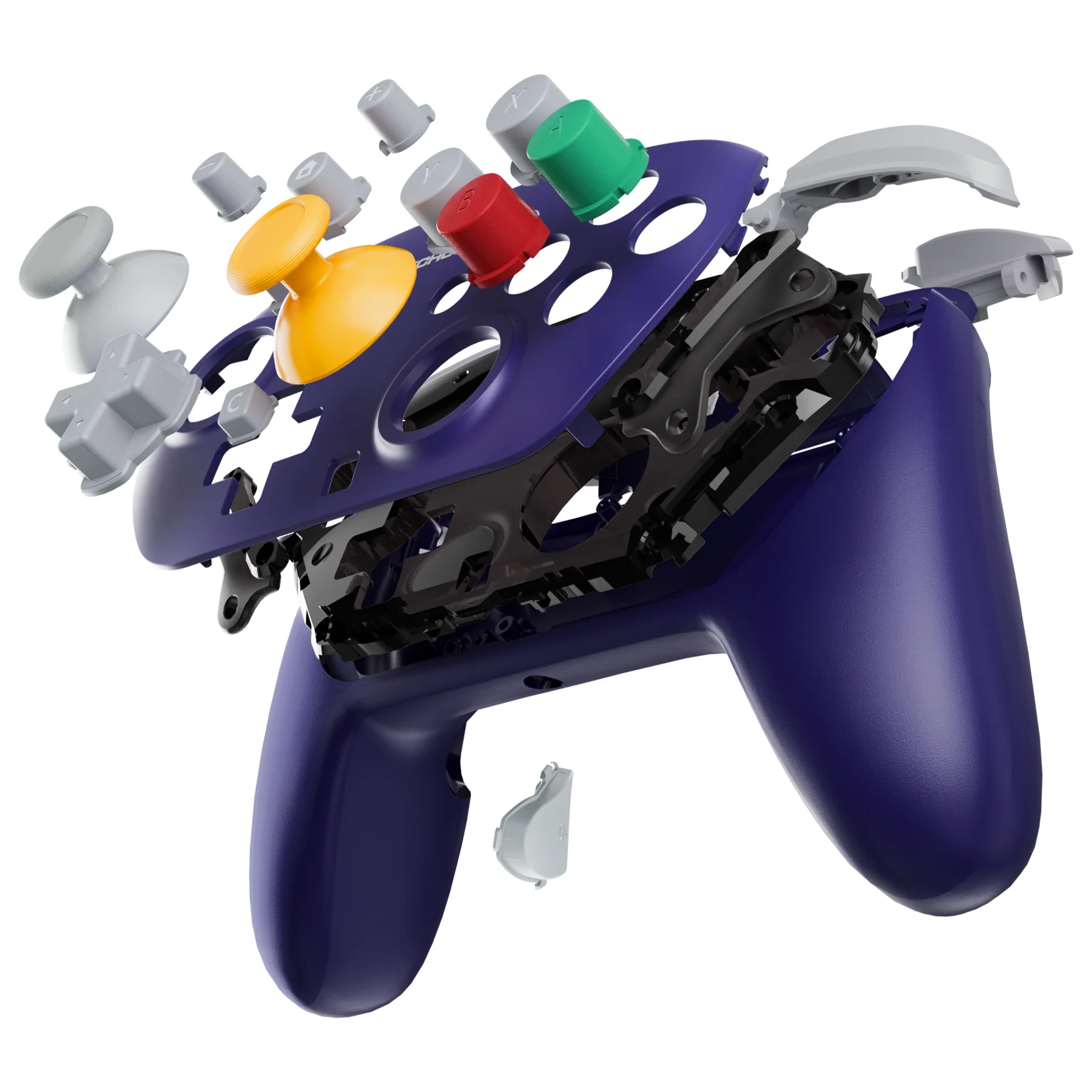 eXtremeRate DIY Replacement Full Set Shells with Buttons for Nintendo Switch 2 Pro Controller - Classic SwitchCube Style - Image 5