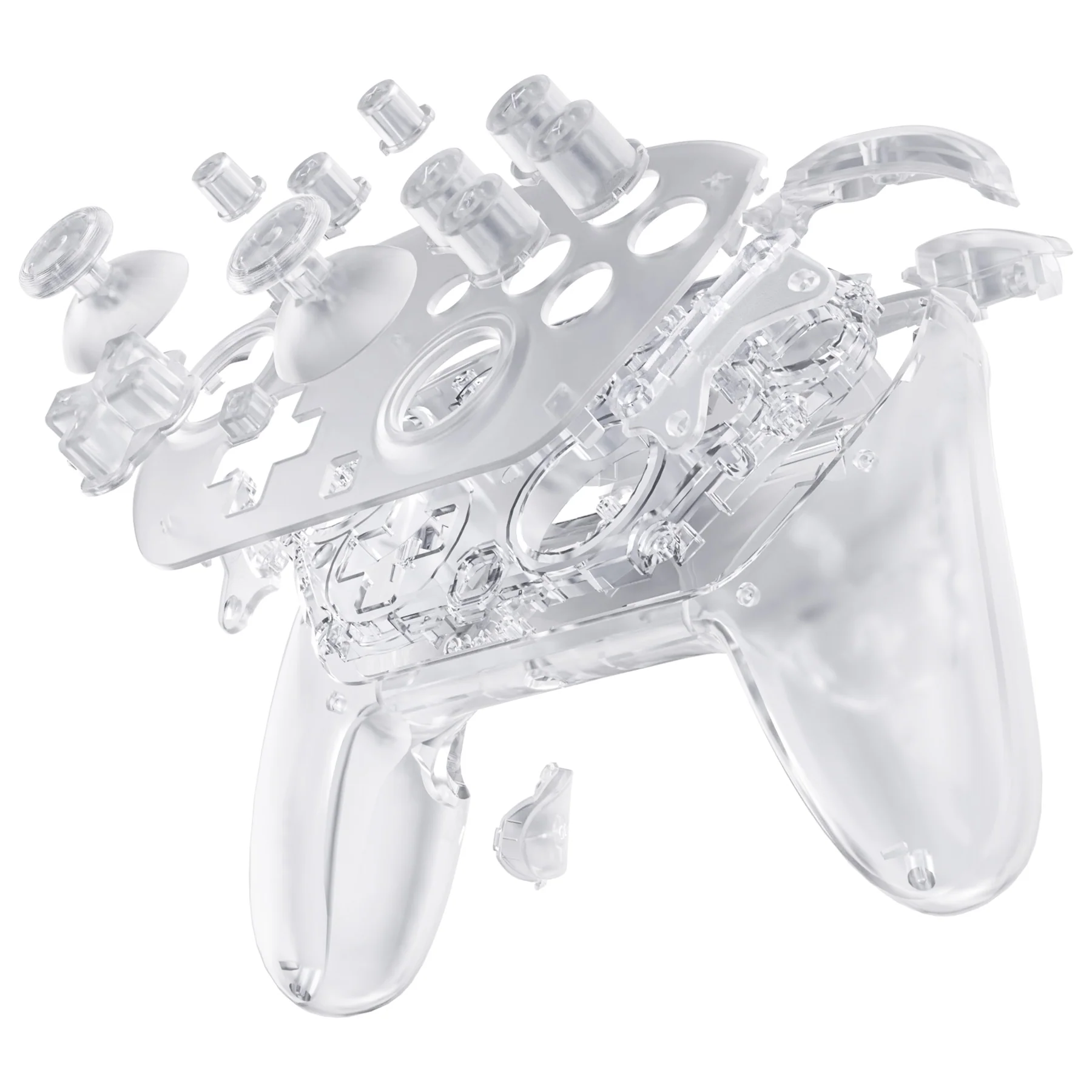 eXtremeRate DIY Replacement Full Set Shells with Buttons for Nintendo Switch 2 Pro Controller - Clear - Image 5