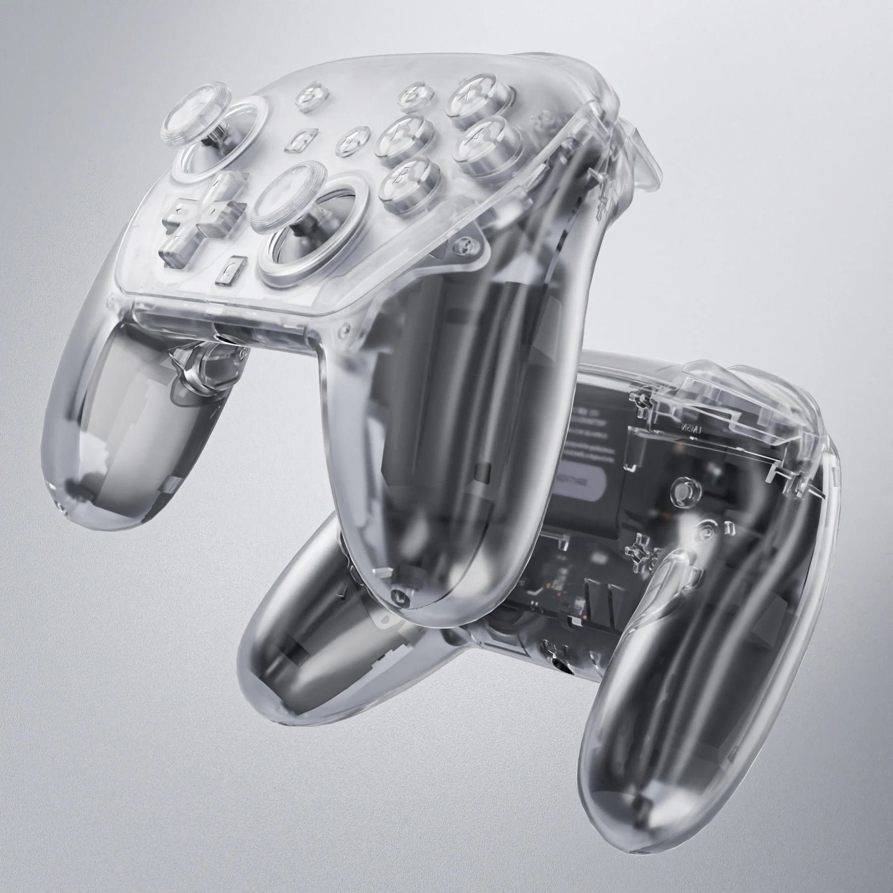 eXtremeRate DIY Replacement Full Set Shells with Buttons for Nintendo Switch 2 Pro Controller - Clear - Image 6
