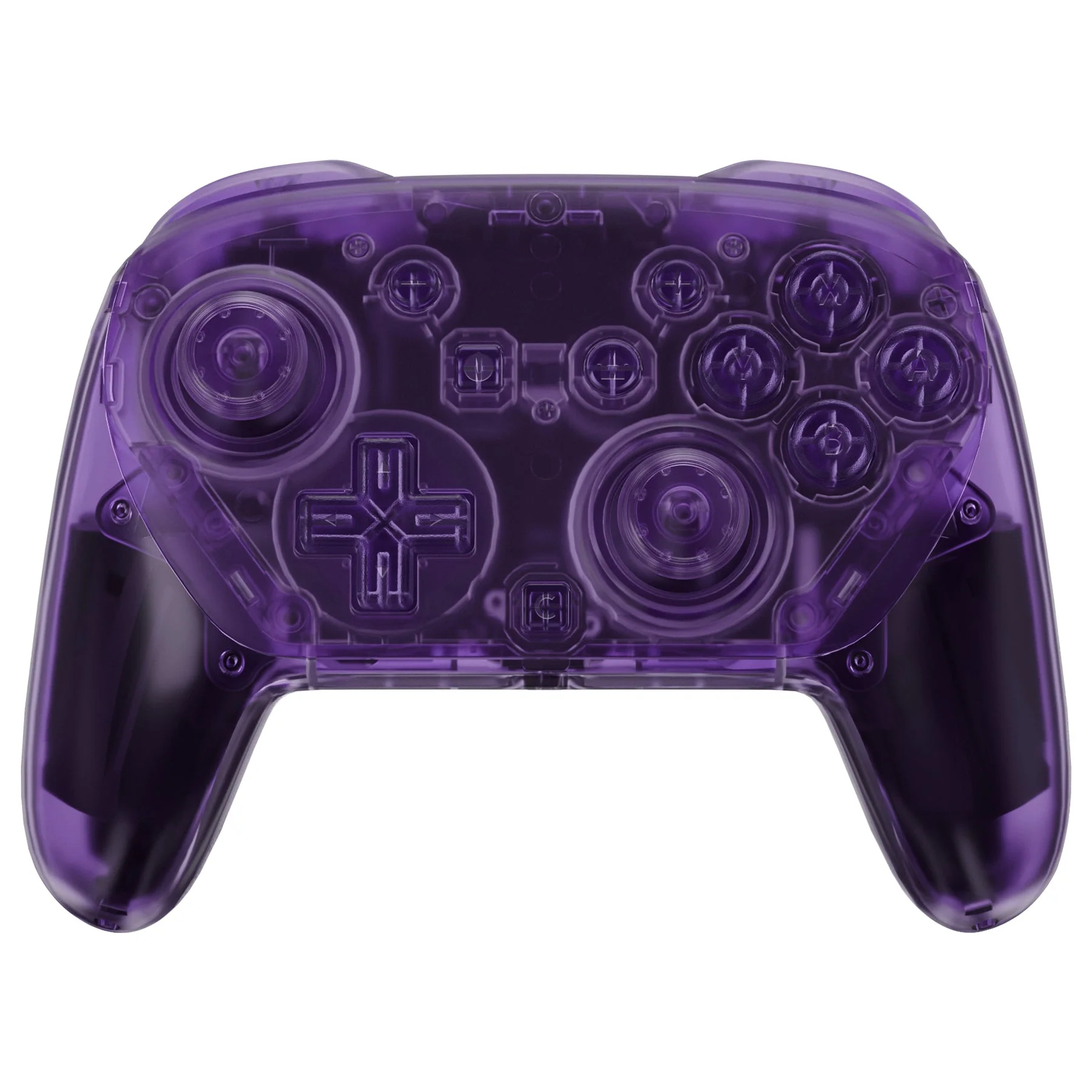 eXtremeRate DIY Replacement Full Set Shells with Buttons for Nintendo Switch 2 Pro Controller - Clear Atomic Purple - Image 3