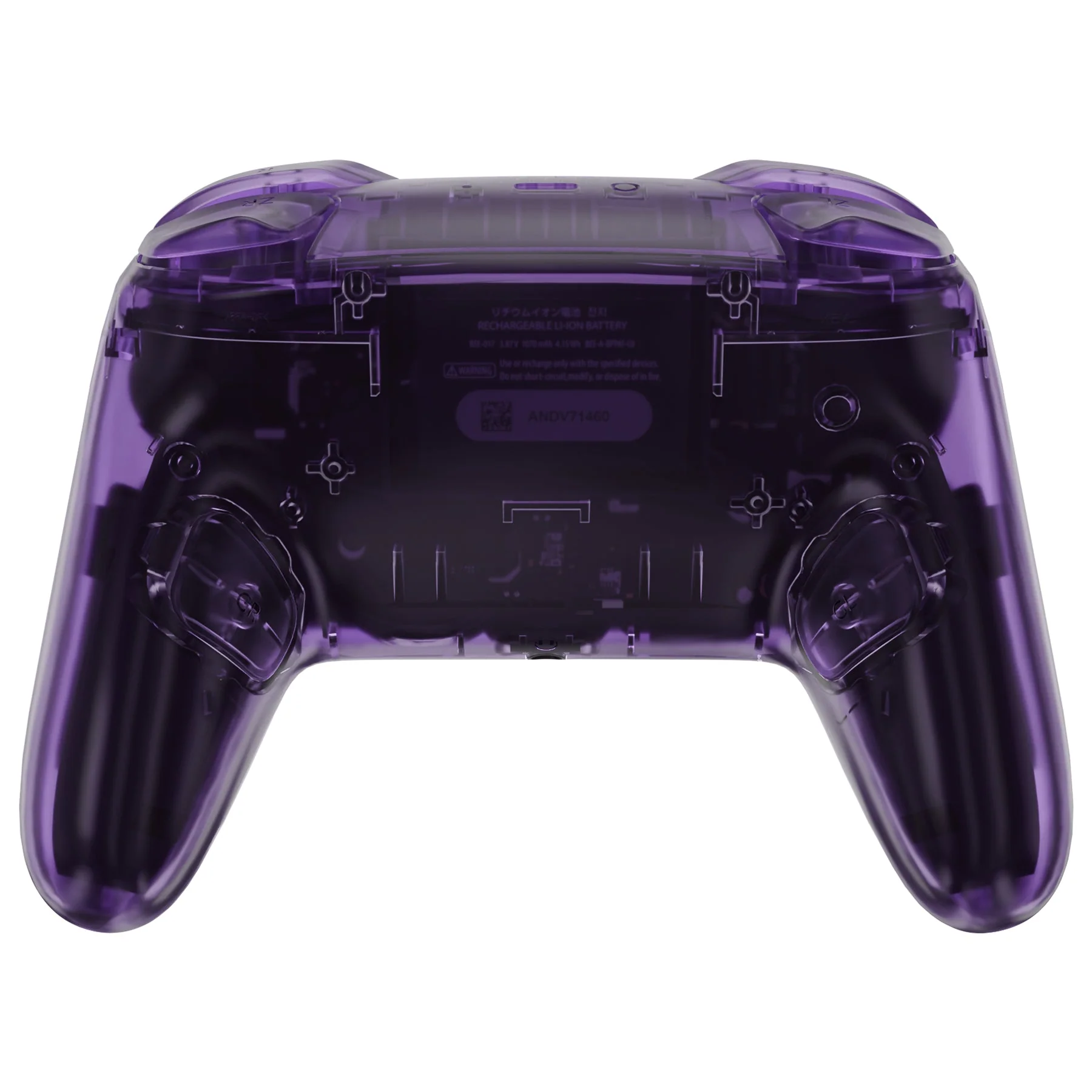 eXtremeRate DIY Replacement Full Set Shells with Buttons for Nintendo Switch 2 Pro Controller - Clear Atomic Purple - Image 4