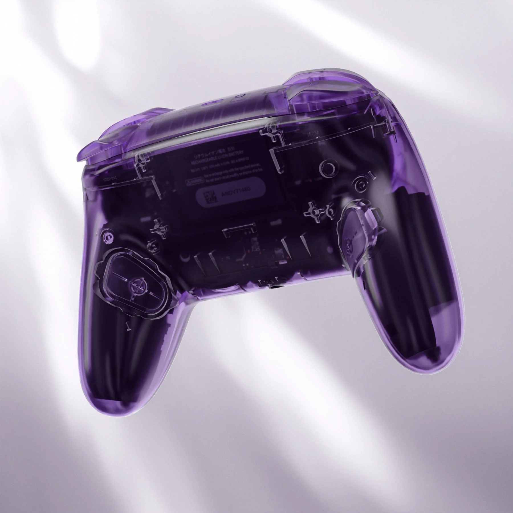 eXtremeRate DIY Replacement Full Set Shells with Buttons for Nintendo Switch 2 Pro Controller - Clear Atomic Purple - Image 9