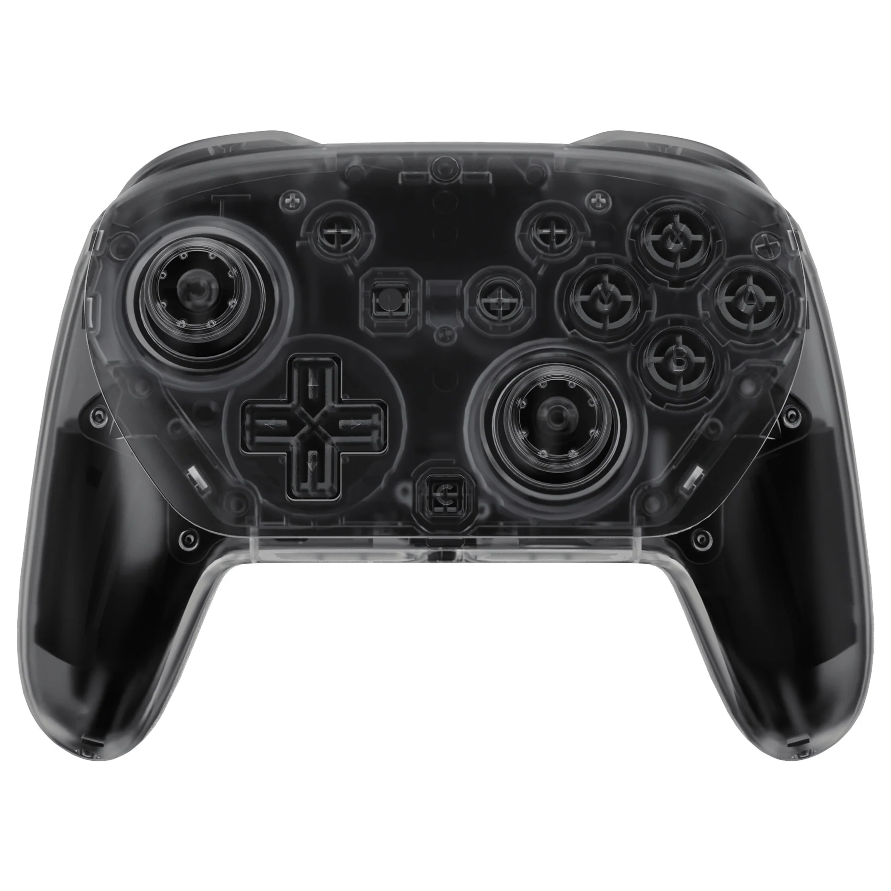eXtremeRate DIY Replacement Full Set Shells with Buttons for Nintendo Switch 2 Pro Controller - Clear Slate Black - Image 3