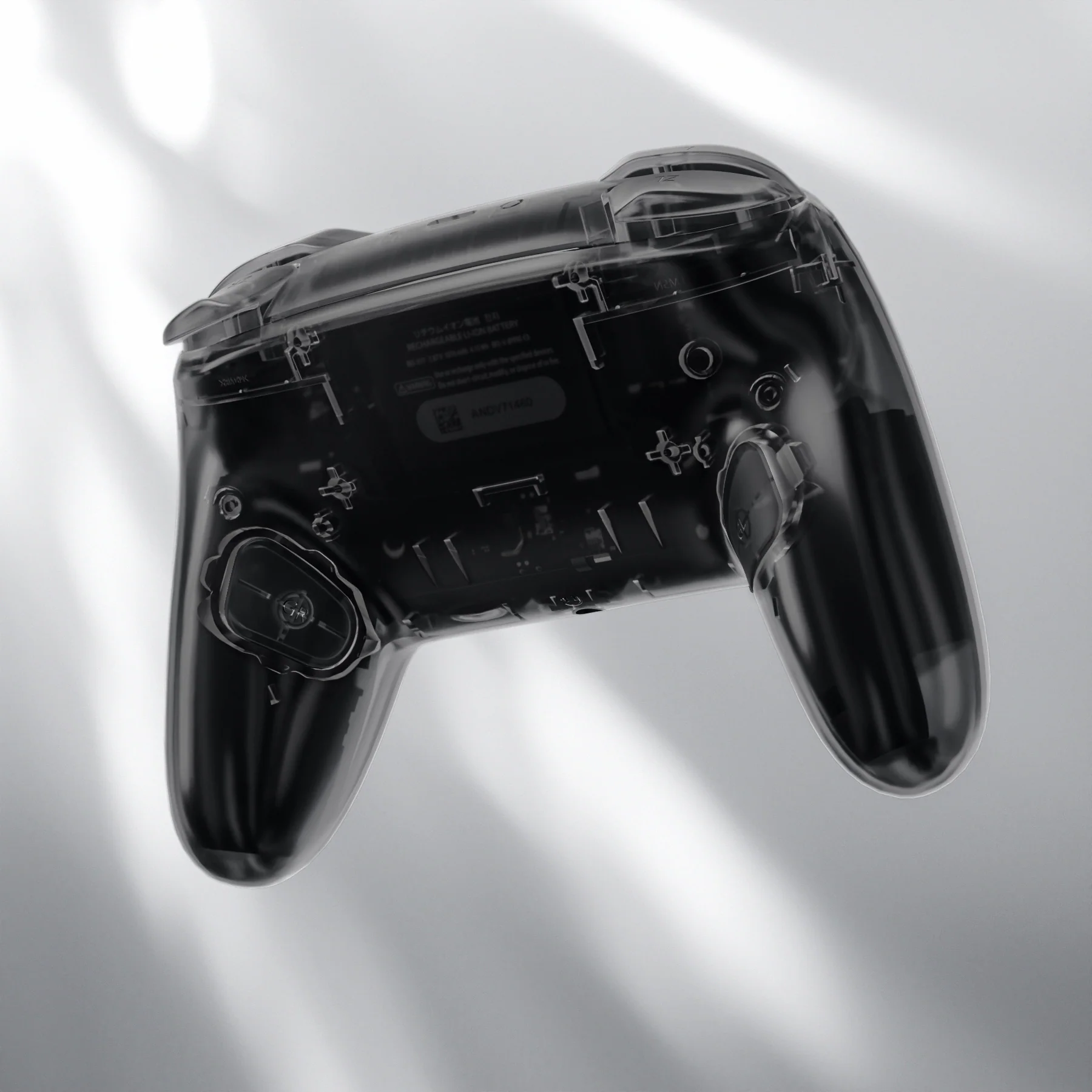 eXtremeRate DIY Replacement Full Set Shells with Buttons for Nintendo Switch 2 Pro Controller - Clear Slate Black - Image 9