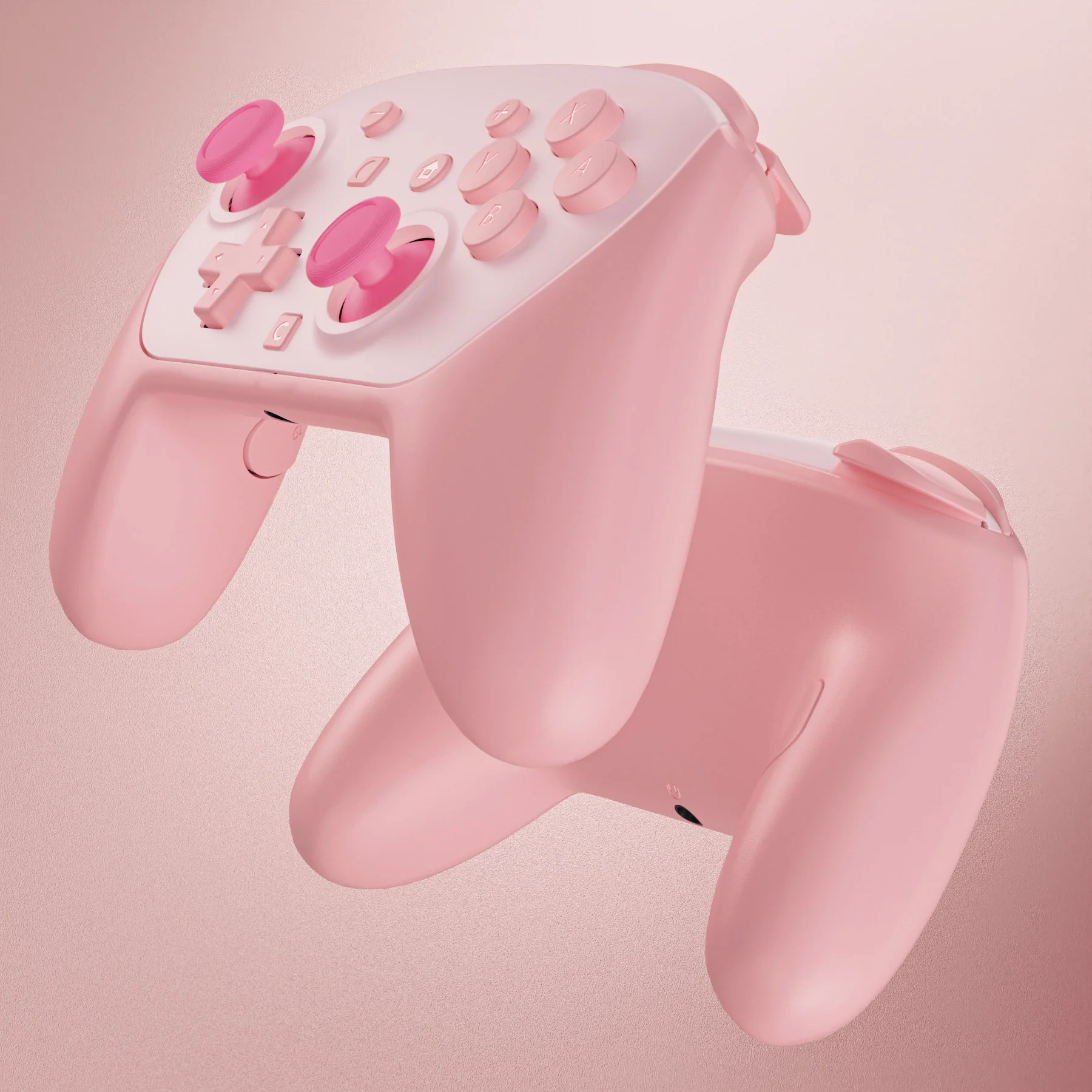 eXtremeRate DIY Replacement Full Set Shells with Buttons for Nintendo Switch 2 Pro Controller - Puffy Pink - Image 6
