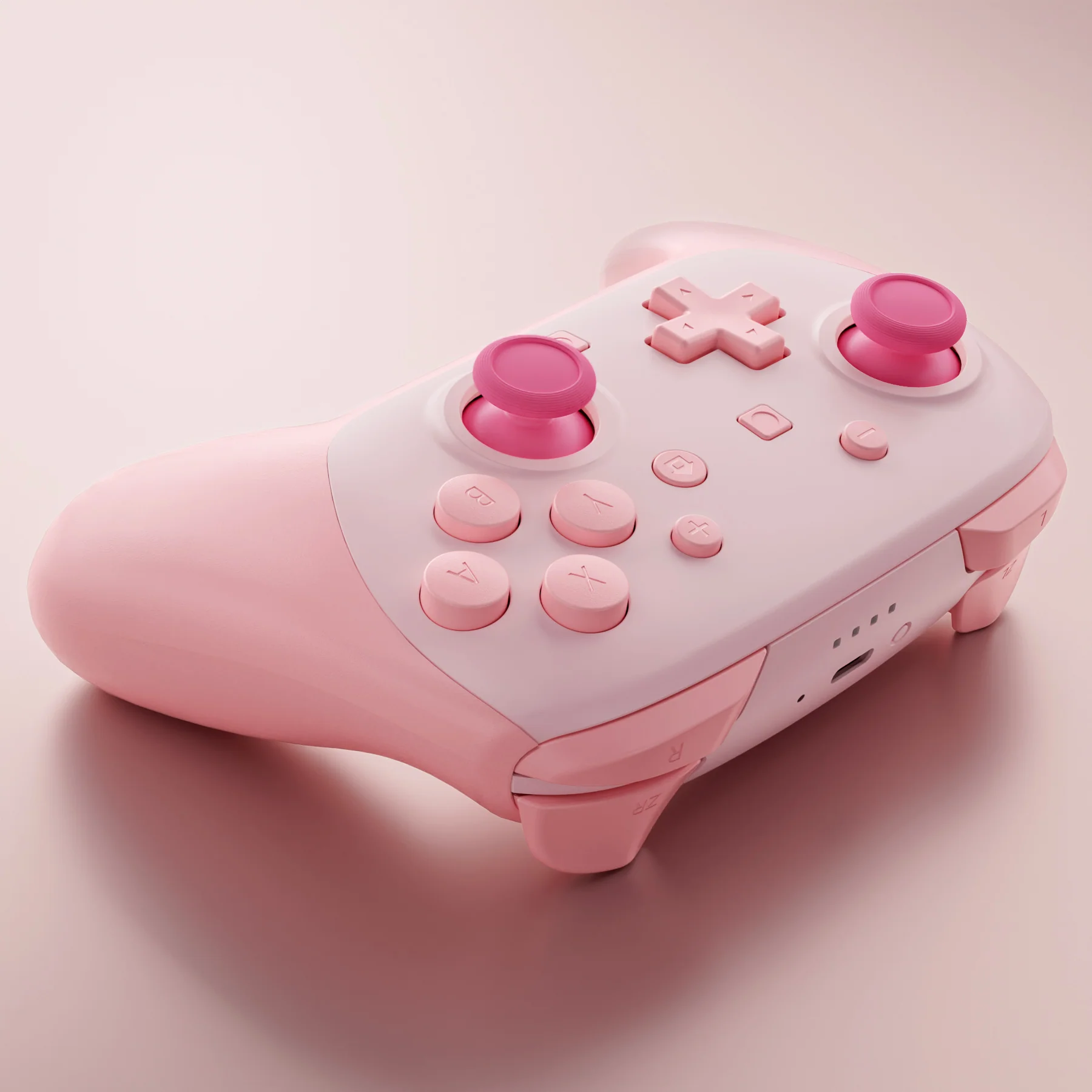 eXtremeRate DIY Replacement Full Set Shells with Buttons for Nintendo Switch 2 Pro Controller - Puffy Pink - Image 7