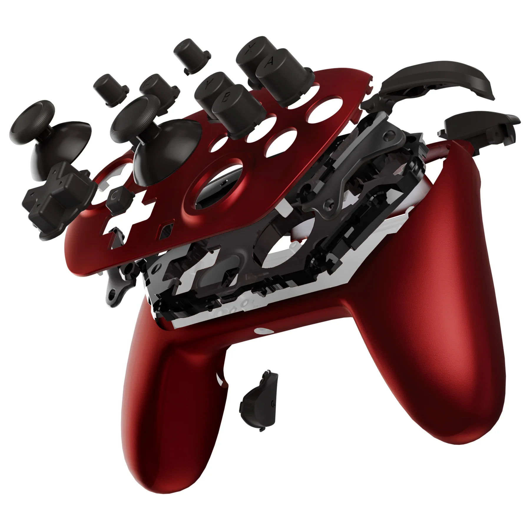 eXtremeRate DIY Replacement Full Set Shells with Buttons for Nintendo Switch 2 Pro Controller - Scarlet Red - Image 5
