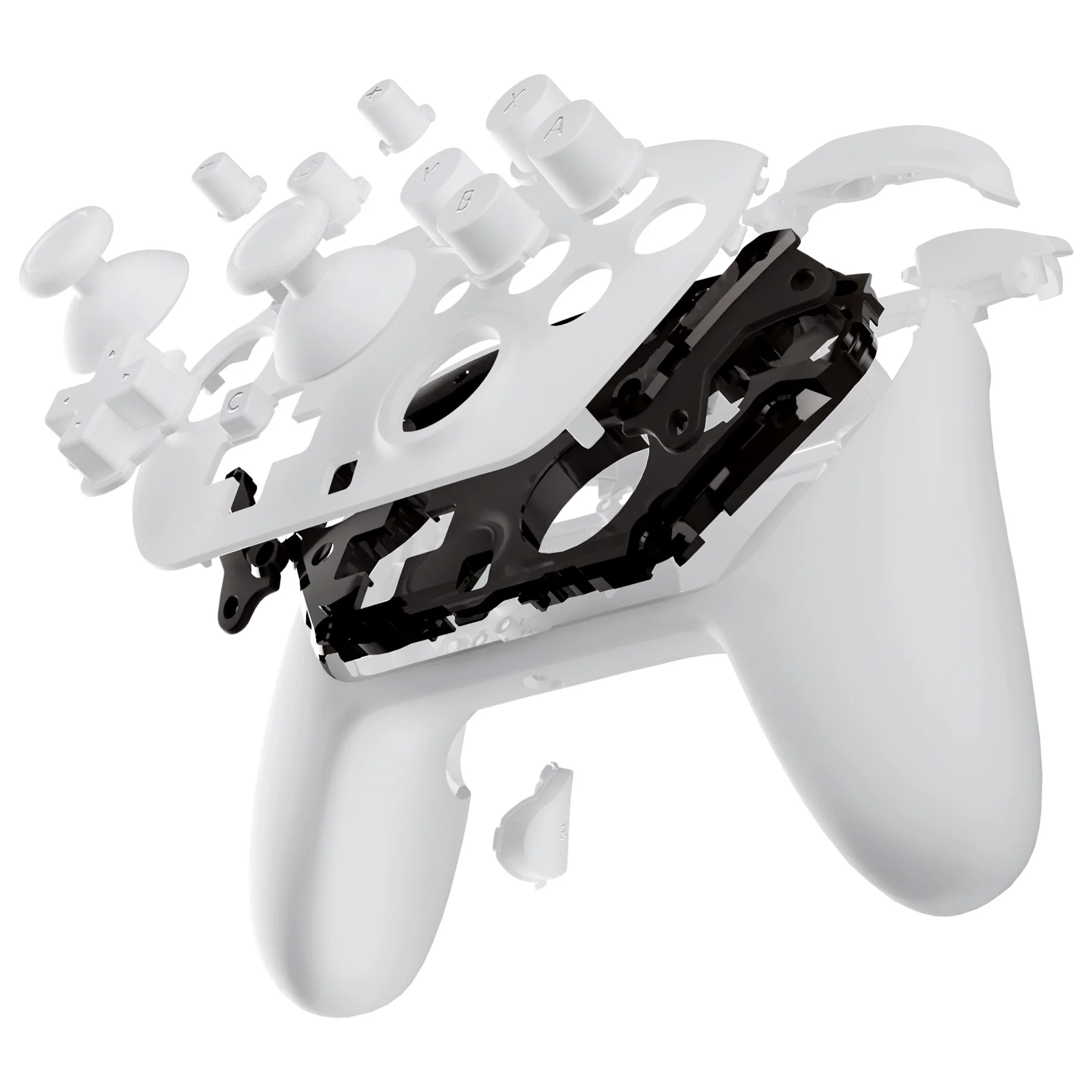eXtremeRate DIY Replacement Full Set Shells with Buttons for Nintendo Switch 2 Pro Controller - White - Image 5