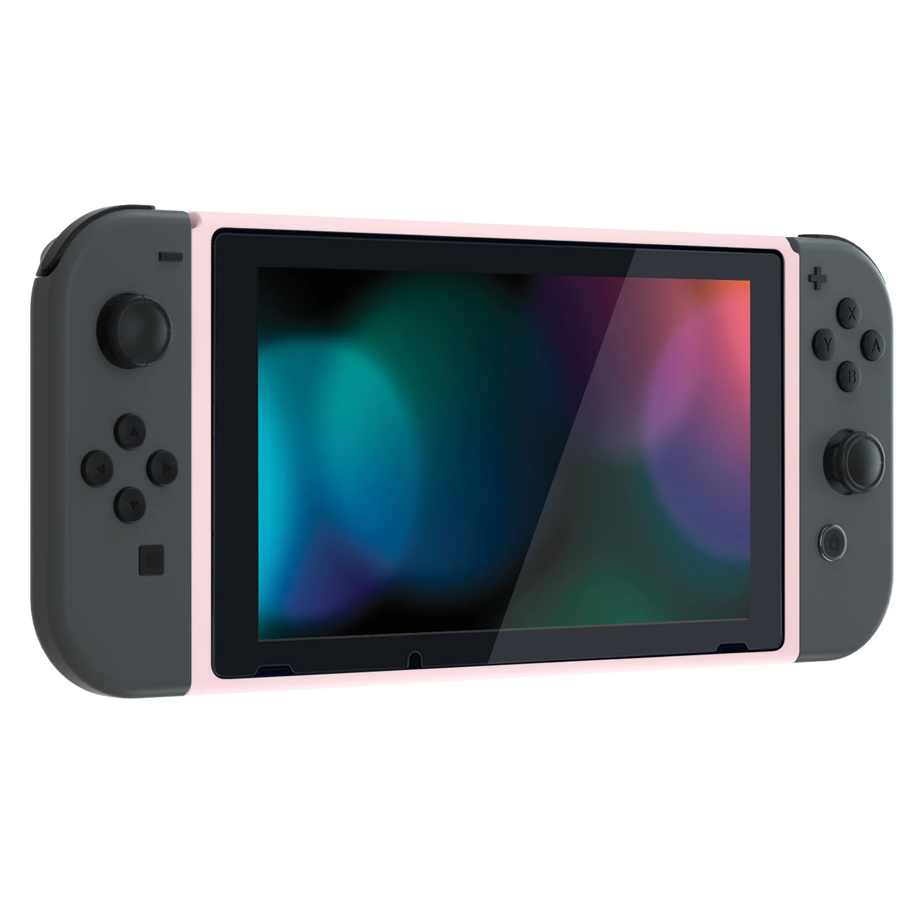 eXtremeRate DIY Replacement Housing Shell Front Frame with Volume Up Down Power Buttons for NS Switch Console - Cherry Blossoms Pink - Image 4