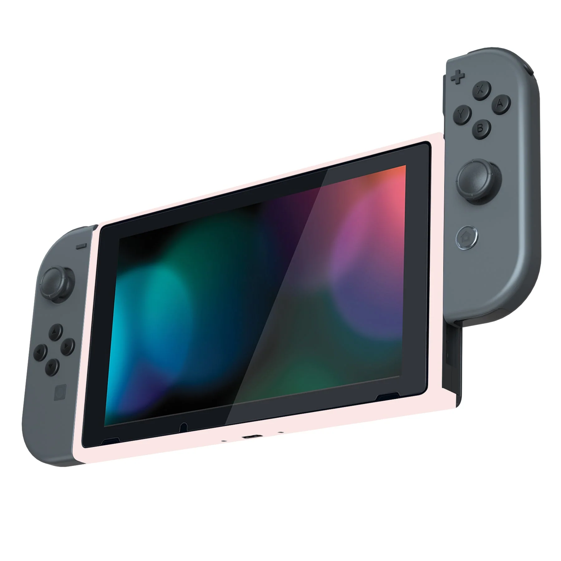 eXtremeRate DIY Replacement Housing Shell Front Frame with Volume Up Down Power Buttons for NS Switch Console - Cherry Blossoms Pink - Image 5