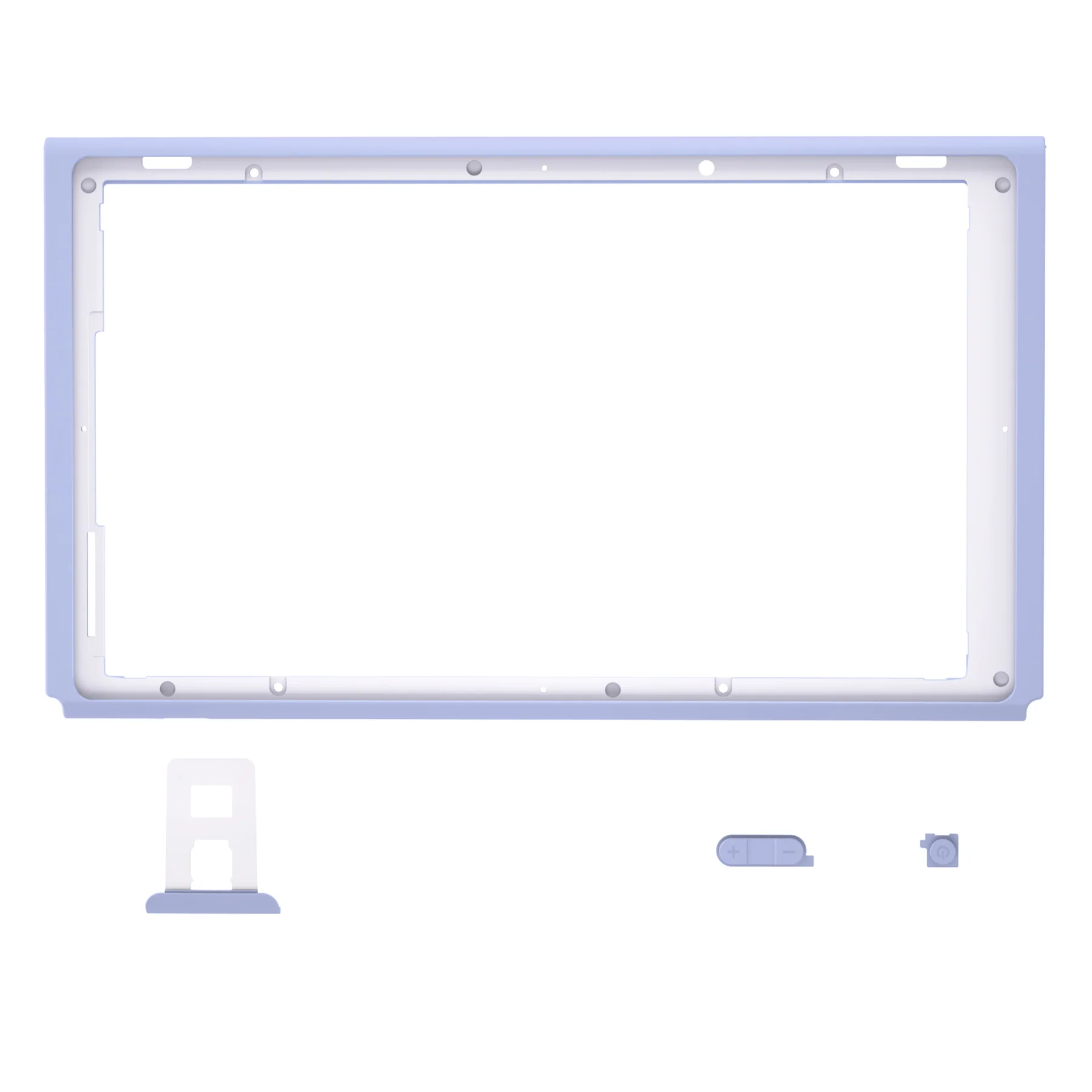 eXtremeRate DIY Replacement Housing Shell Front Frame with Volume Up Down Power Buttons for NS Switch Console - Light Violet - Image 2