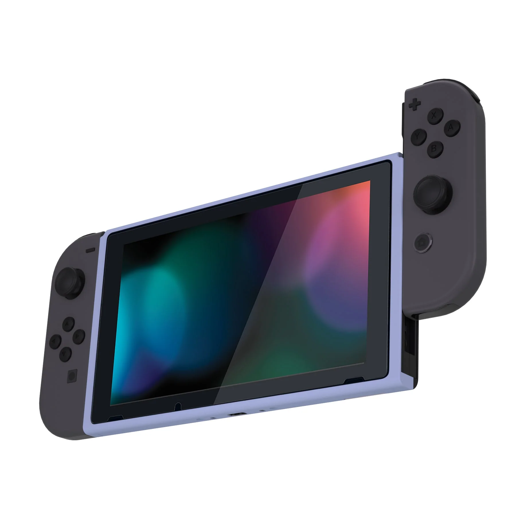 eXtremeRate DIY Replacement Housing Shell Front Frame with Volume Up Down Power Buttons for NS Switch Console - Light Violet - Image 5