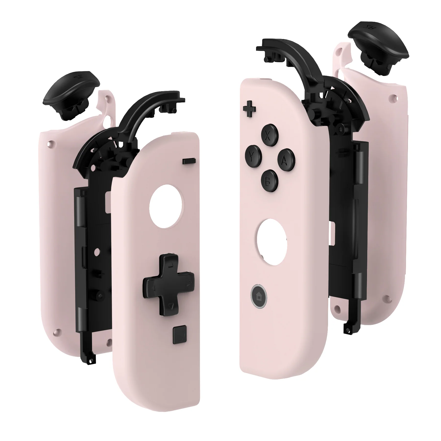 eXtremeRate Dpad Version Replacement Full Set Shell Case with Buttons for Joycon of NS Switch - Cherry Blossoms Pink - Image 11