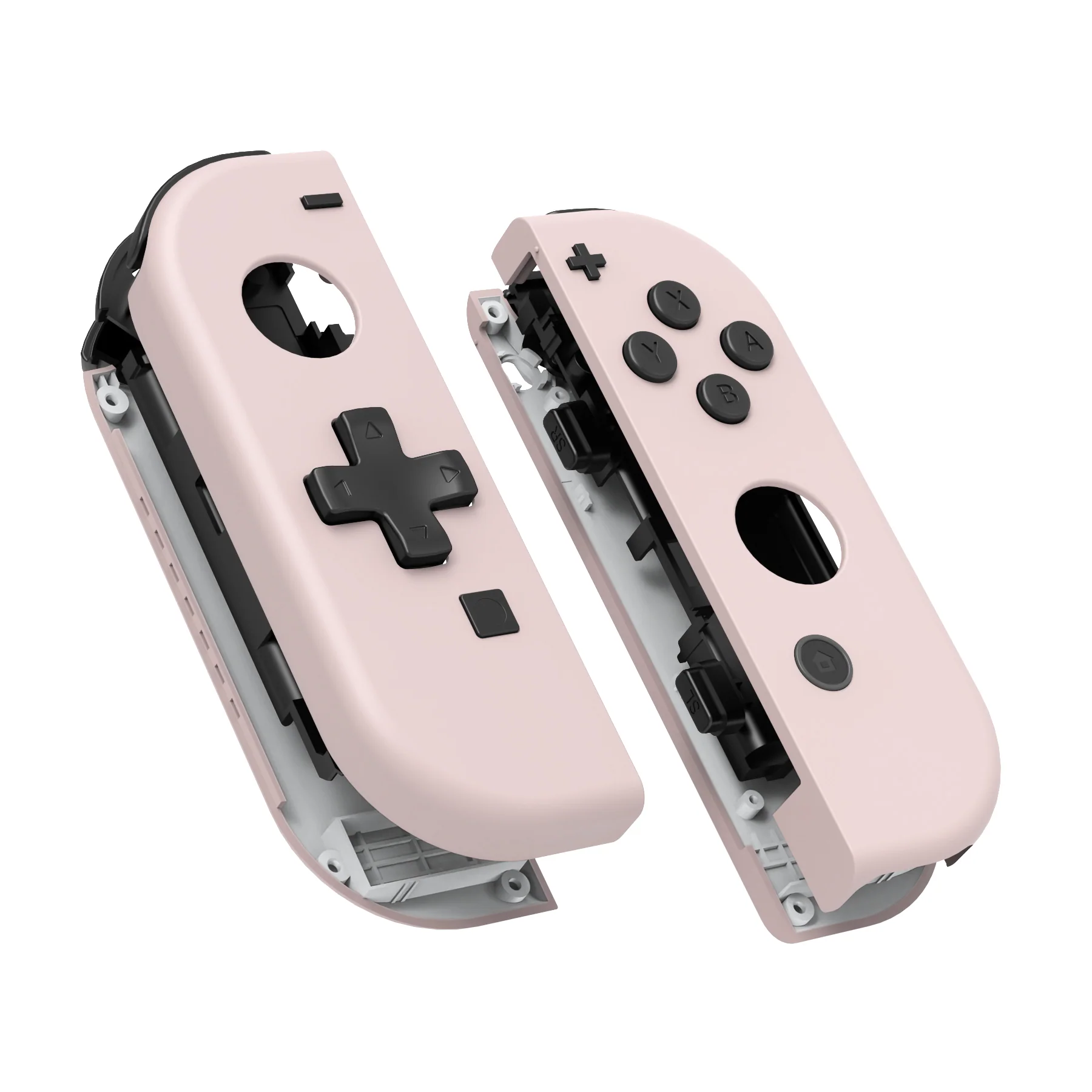 eXtremeRate Dpad Version Replacement Full Set Shell Case with Buttons for Joycon of NS Switch - Cherry Blossoms Pink - Image 12